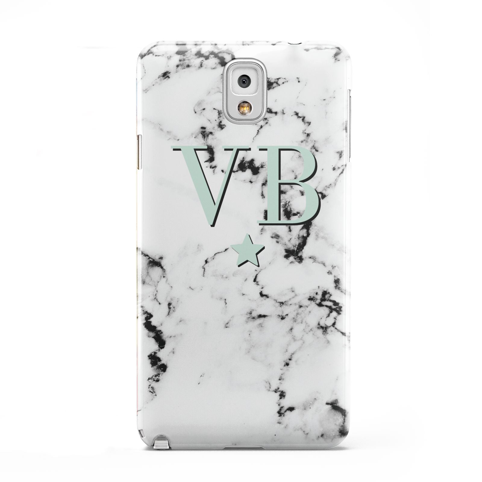 Personalised Mint Star With Monogram Marble Samsung Galaxy Note 3 Case