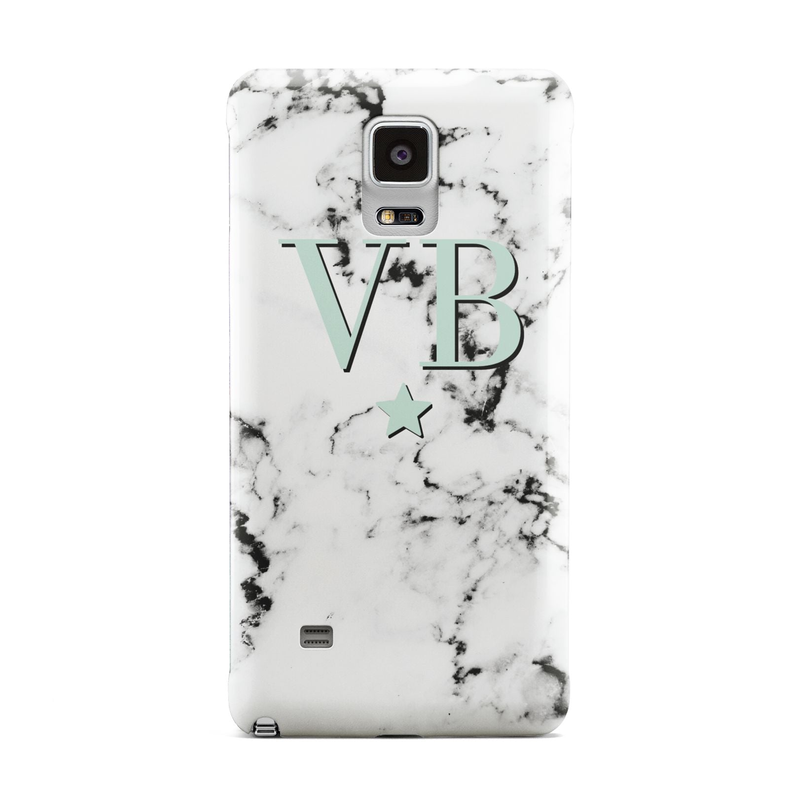 Personalised Mint Star With Monogram Marble Samsung Galaxy Note 4 Case