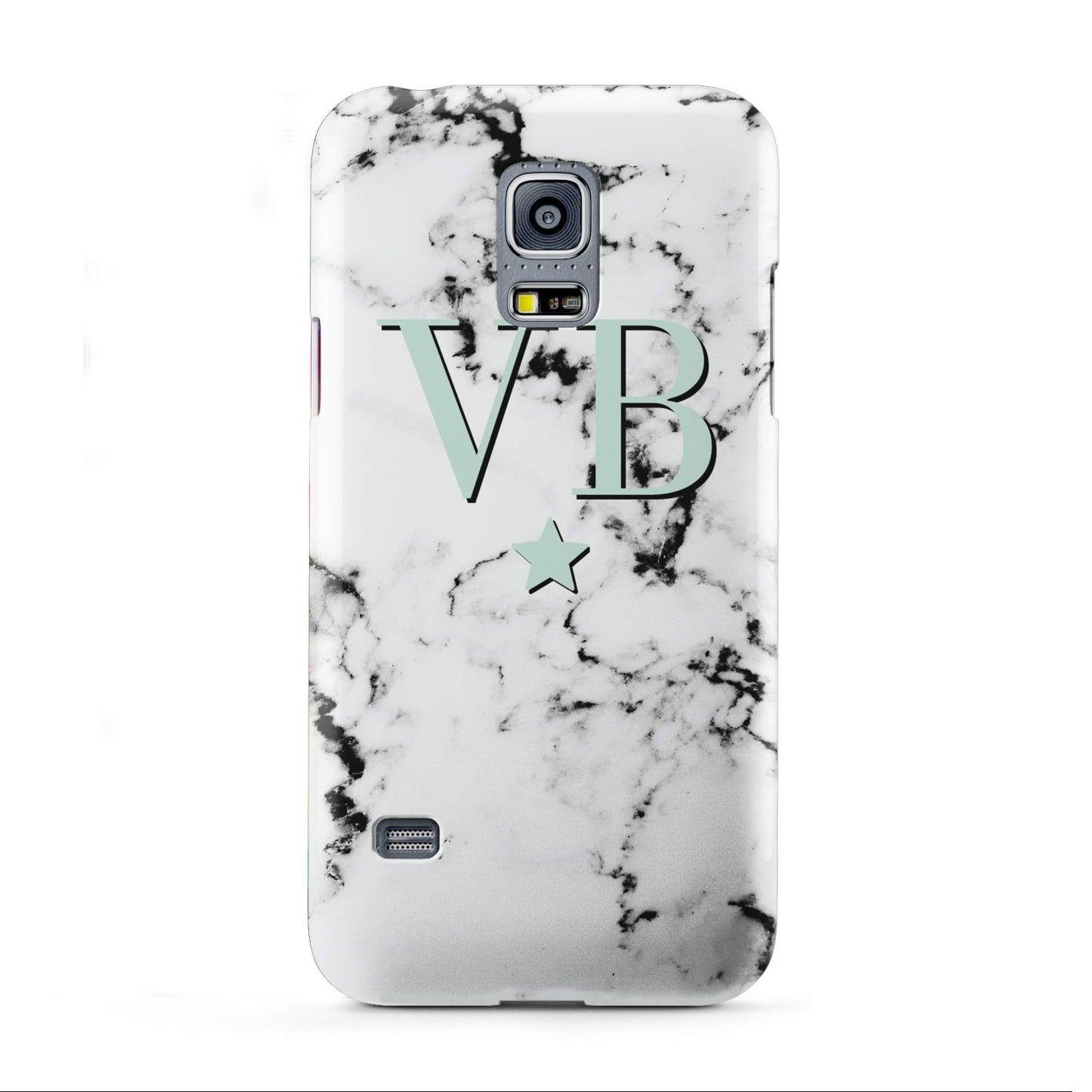 Personalised Mint Star With Monogram Marble Samsung Galaxy S5 Mini Case