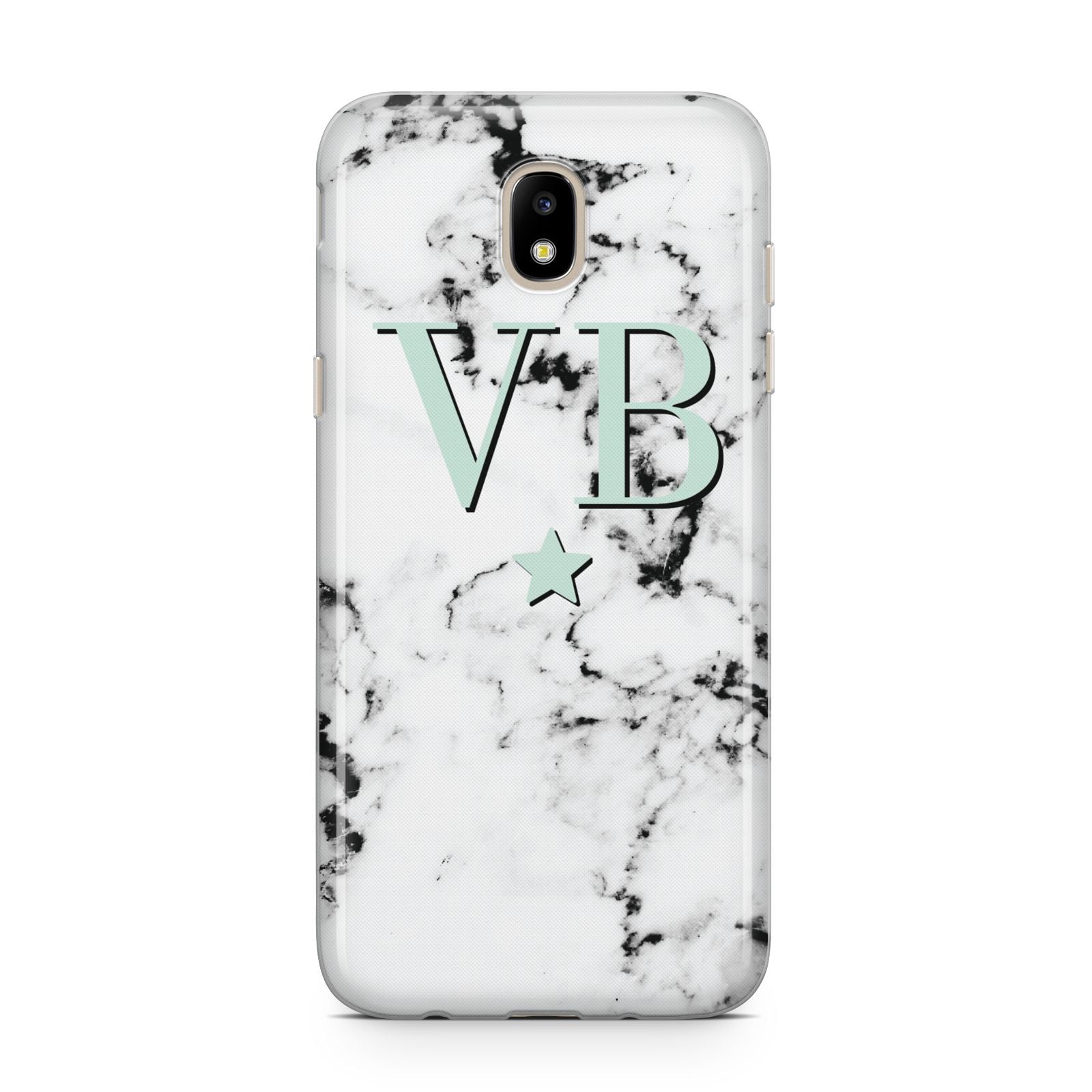 Personalised Mint Star With Monogram Marble Samsung J5 2017 Case