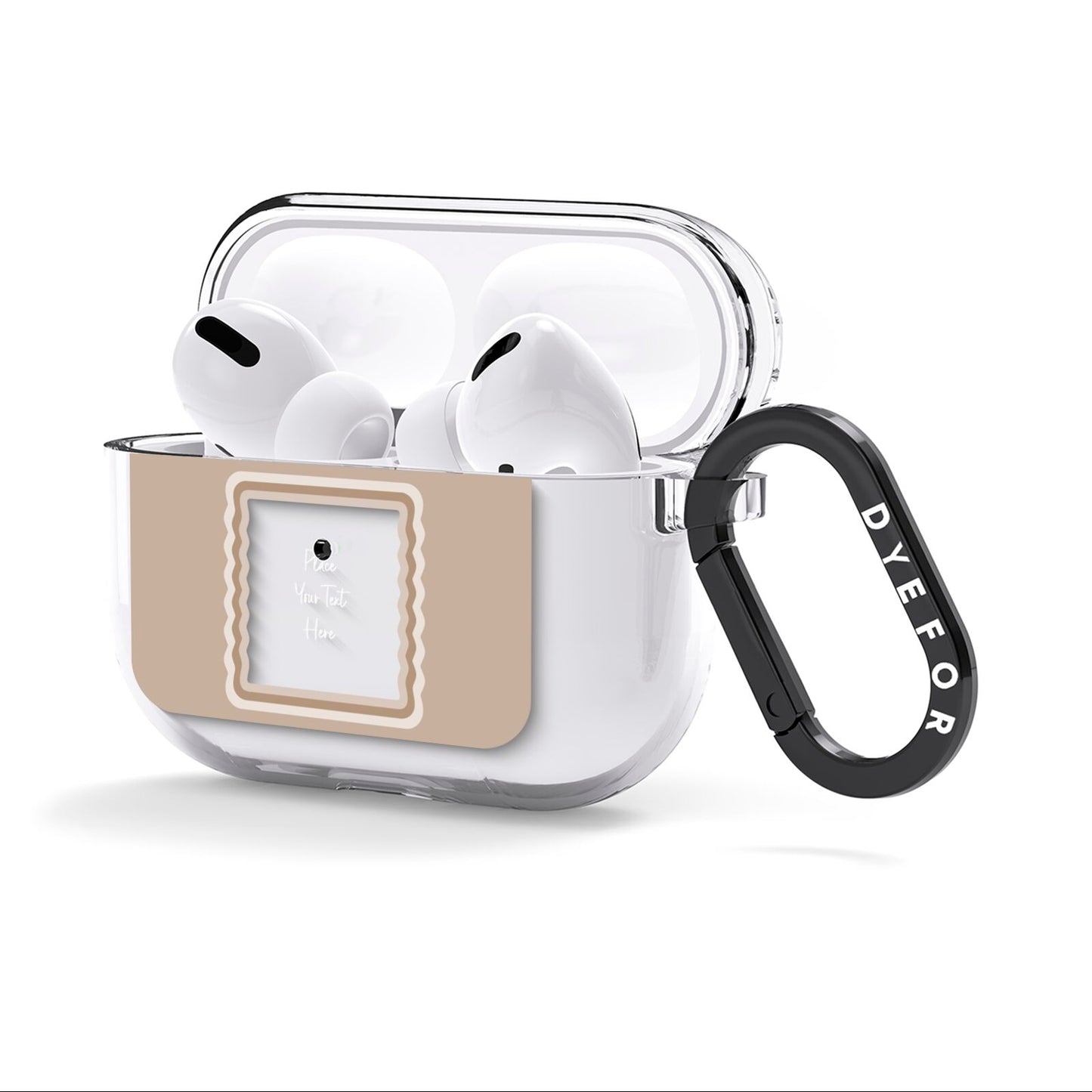 Personalised Mirrored AirPods Clear Case 3rd Gen Side Image