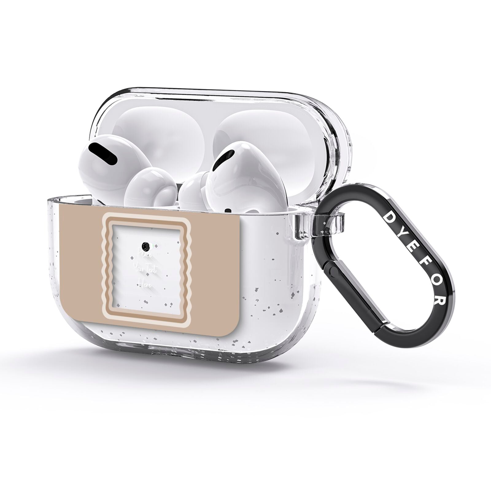 Personalised Mirrored AirPods Glitter Case 3rd Gen Side Image