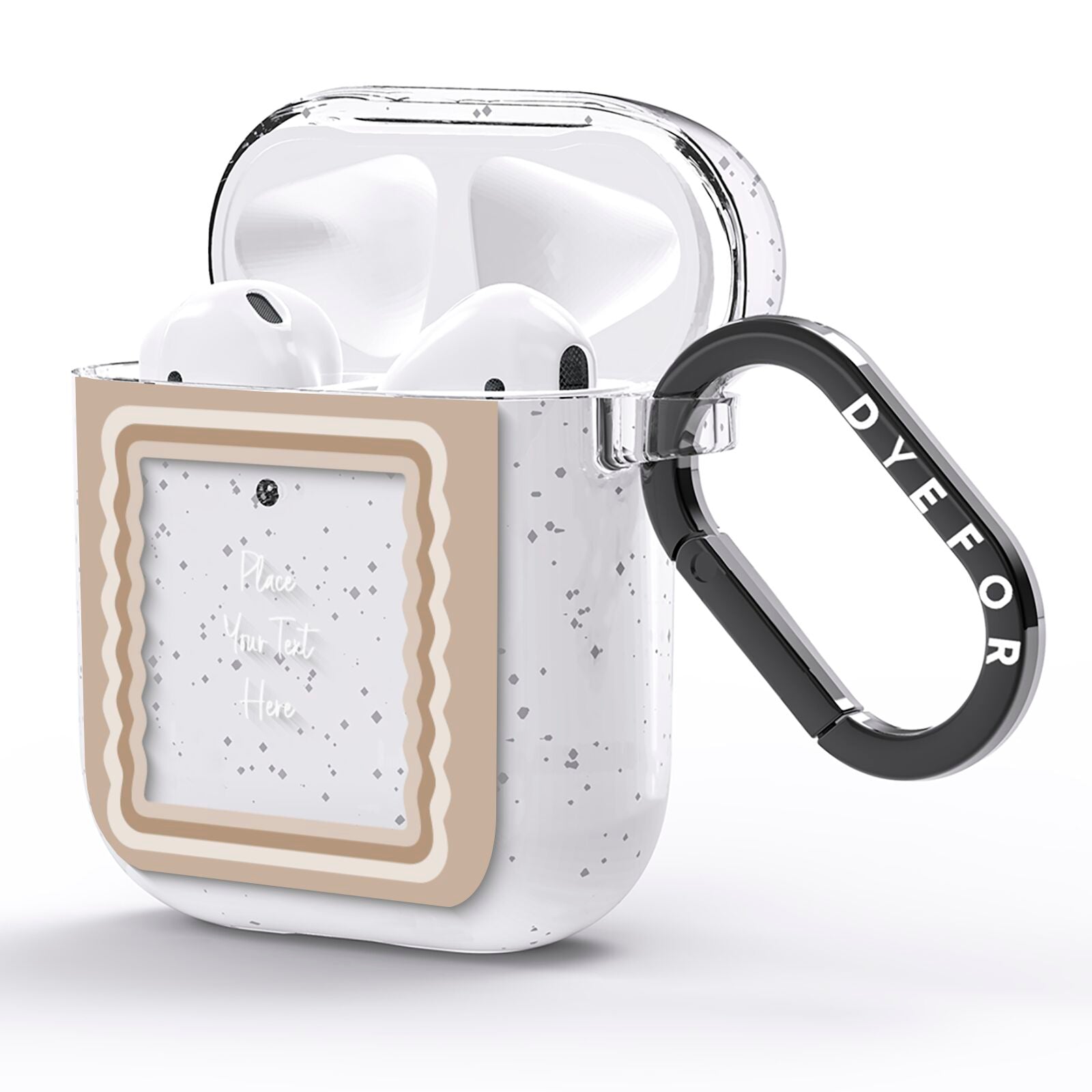 Personalised Mirrored AirPods Glitter Case Side Image