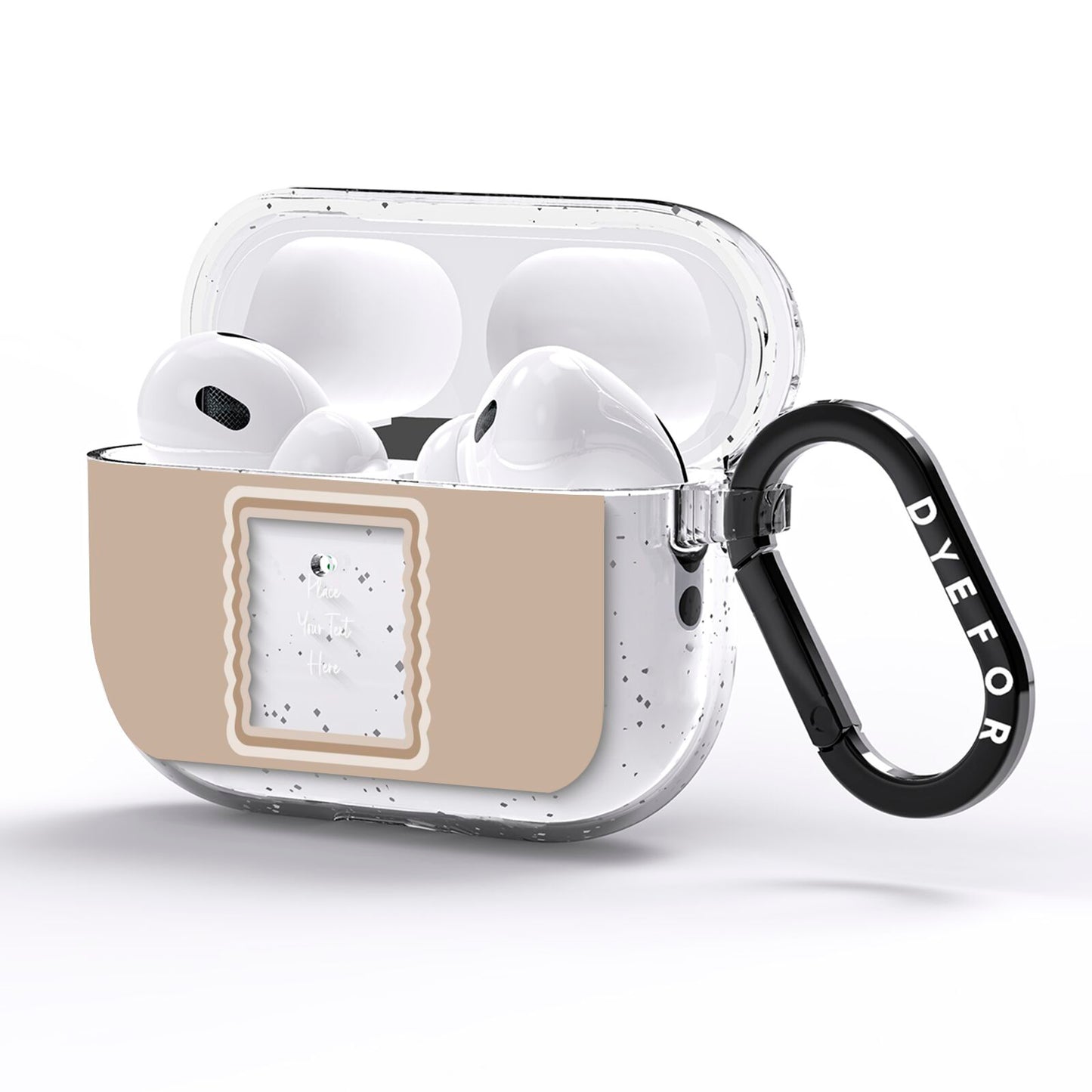 Personalised Mirrored AirPods Pro Glitter Case Side Image