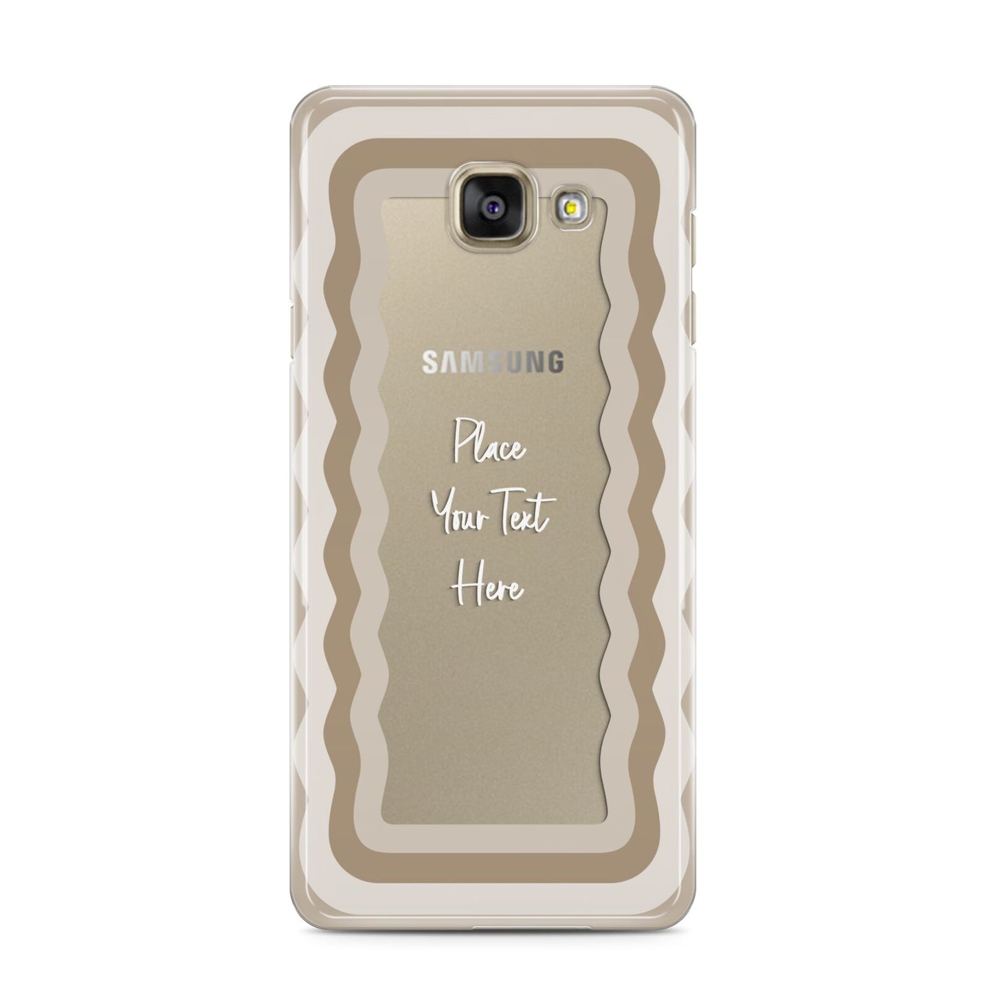 Personalised Mirrored Samsung Galaxy A3 2016 Case on gold phone