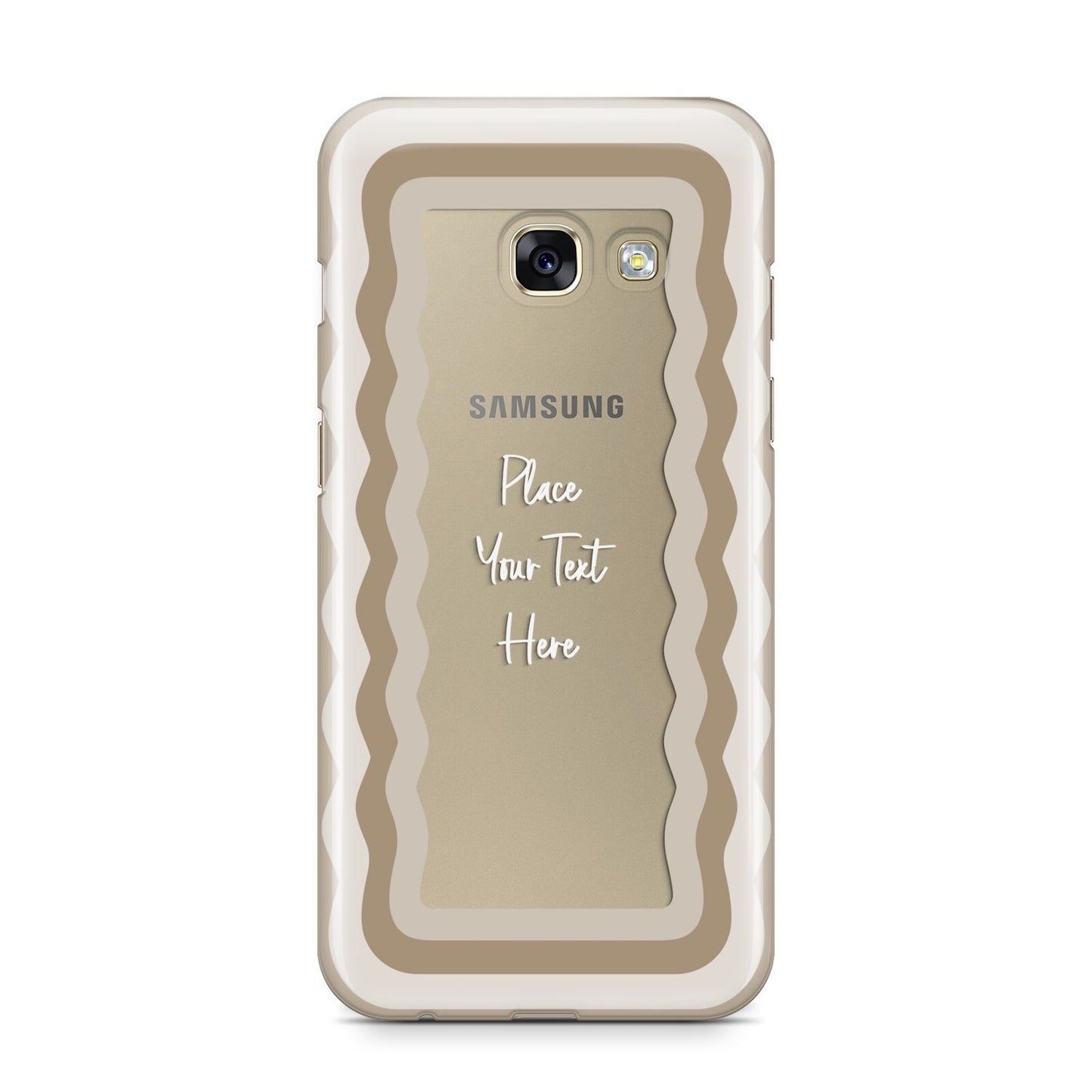 Personalised Mirrored Samsung Galaxy A3 2017 Case on gold phone