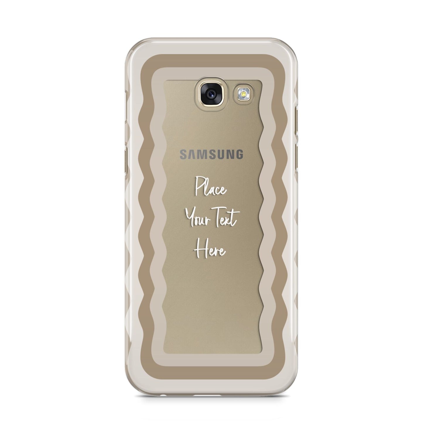 Personalised Mirrored Samsung Galaxy A5 2017 Case on gold phone