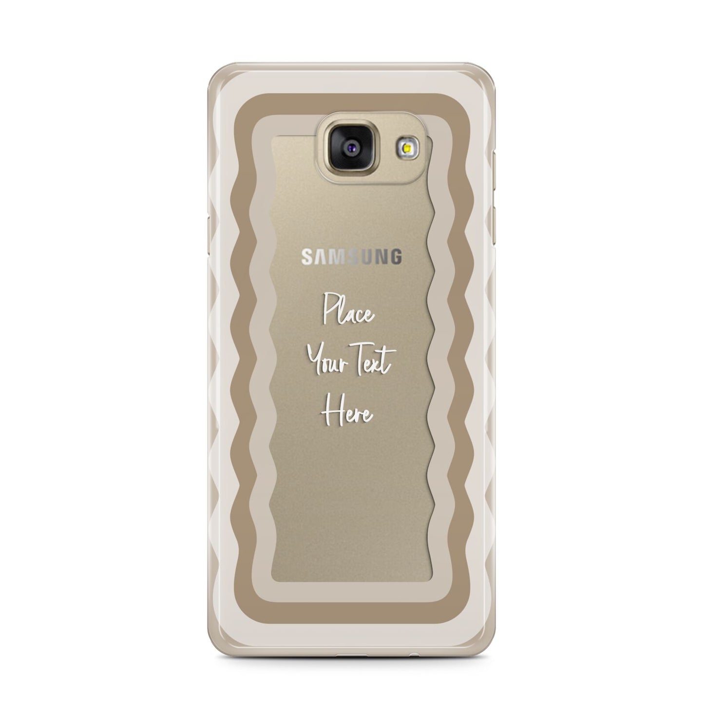 Personalised Mirrored Samsung Galaxy A7 2016 Case on gold phone