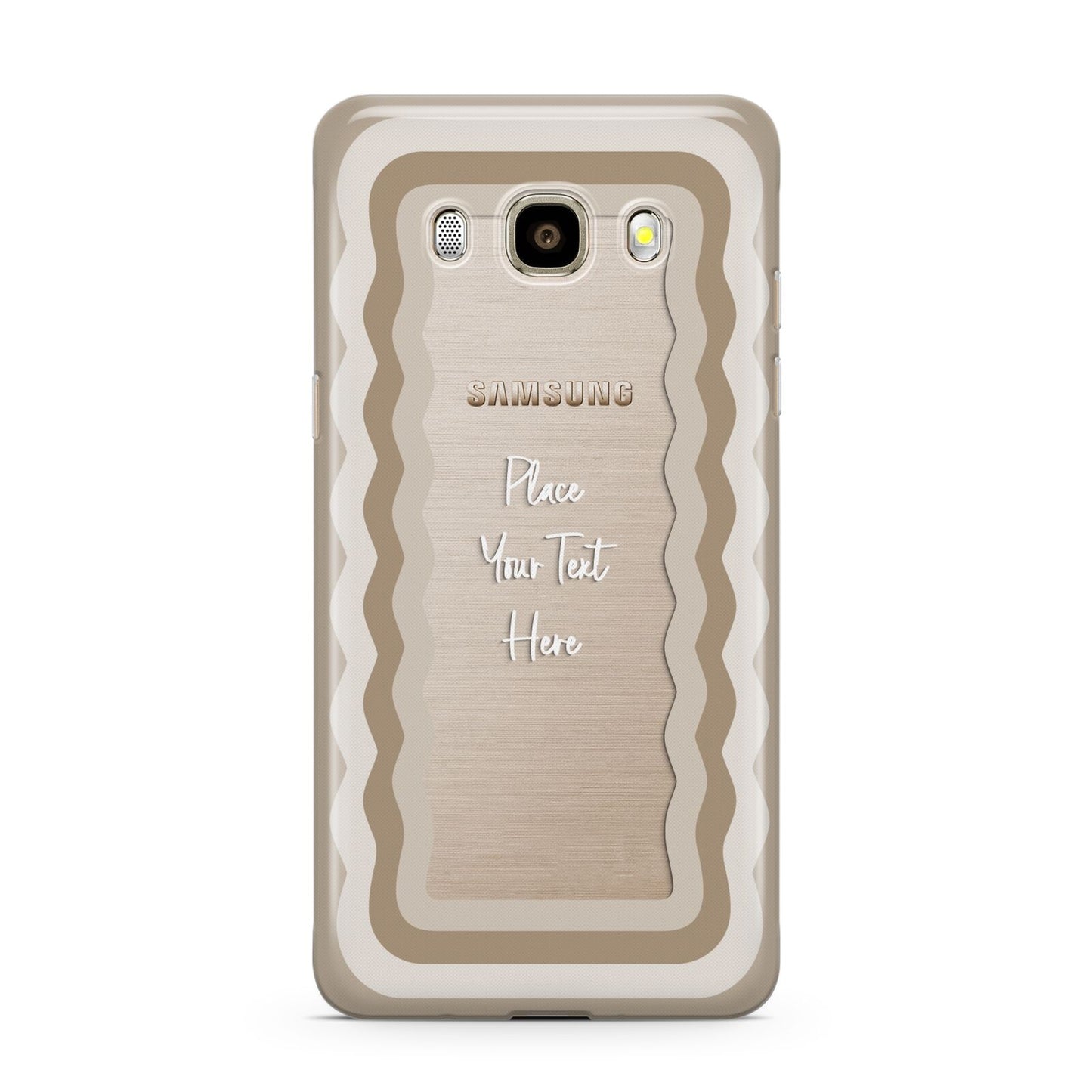 Personalised Mirrored Samsung Galaxy J7 2016 Case on gold phone