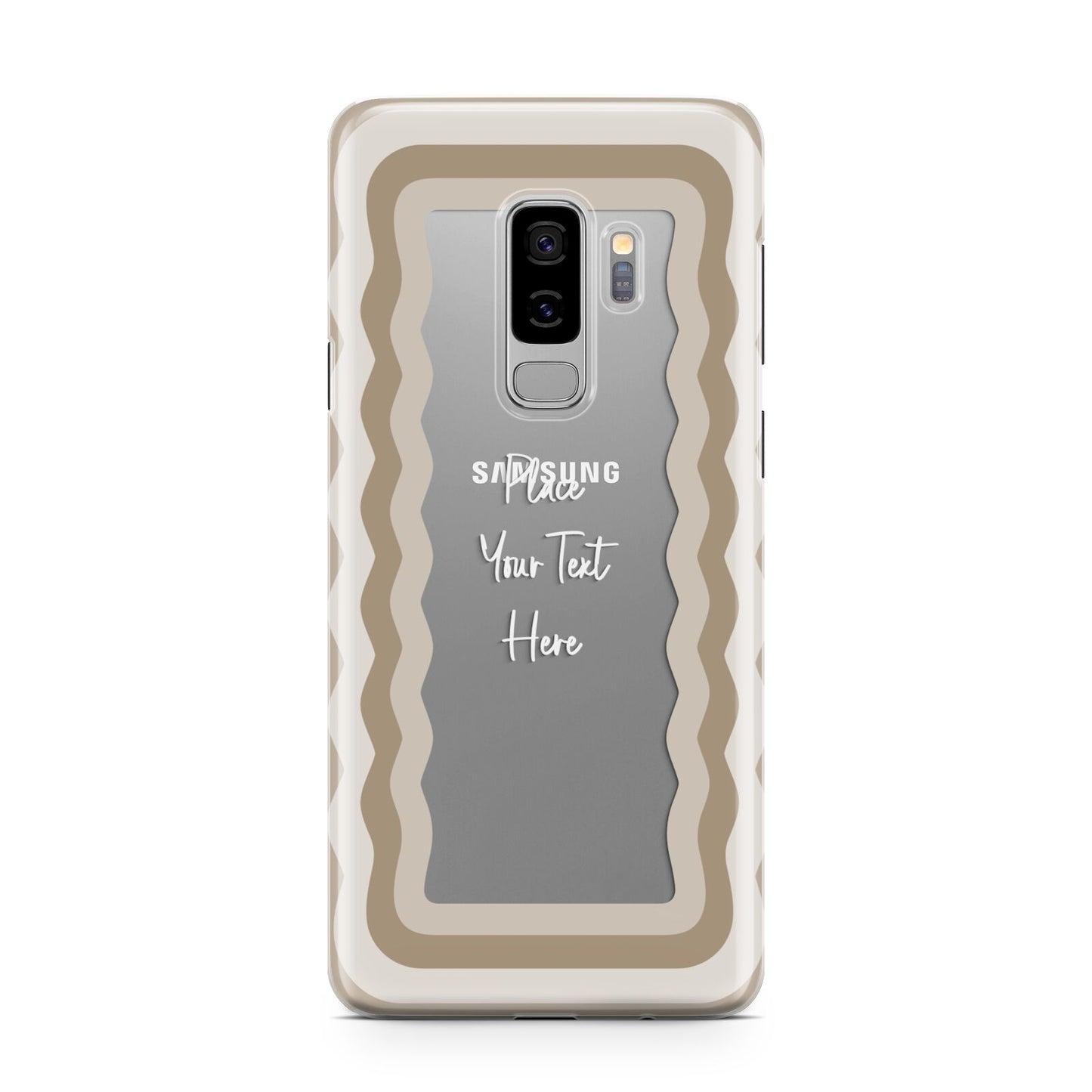 Personalised Mirrored Samsung Galaxy S9 Plus Case on Silver phone