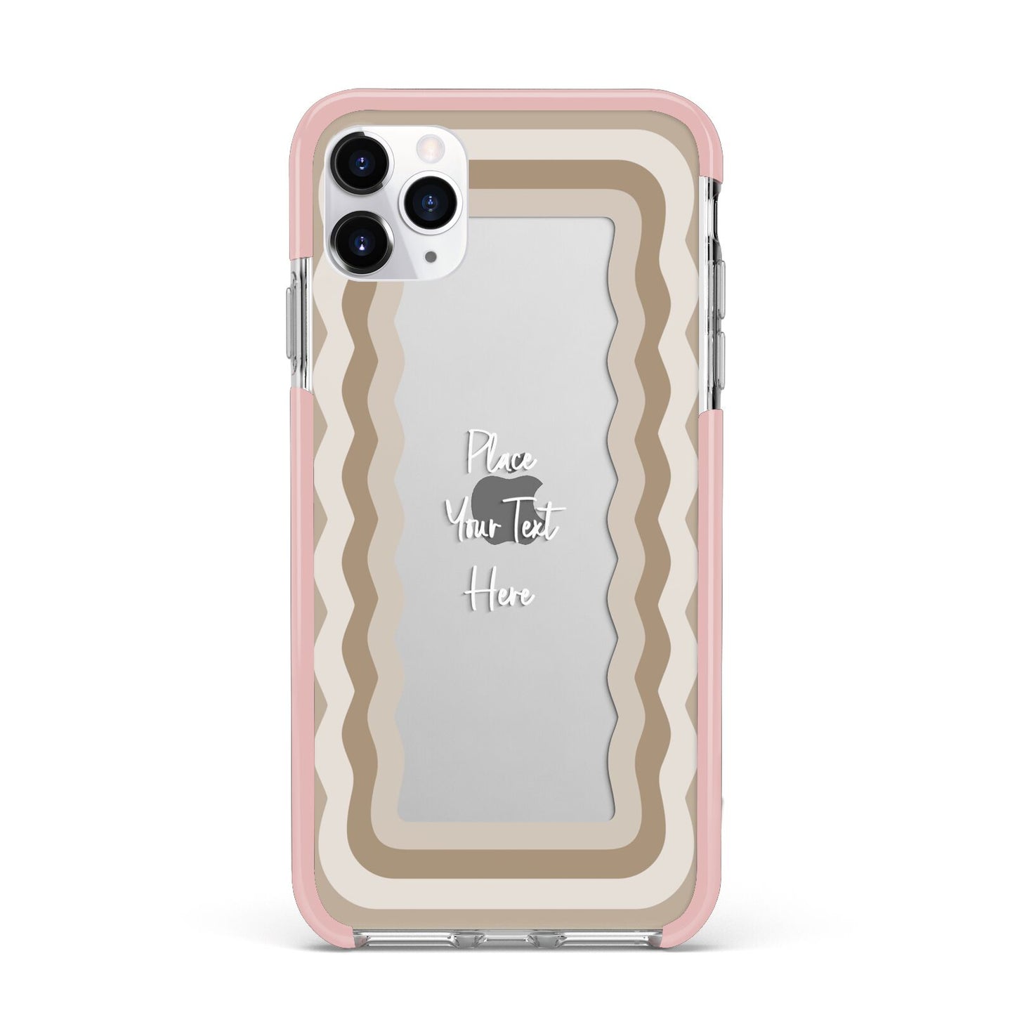 Personalised Mirrored iPhone 11 Pro Max Impact Pink Edge Case