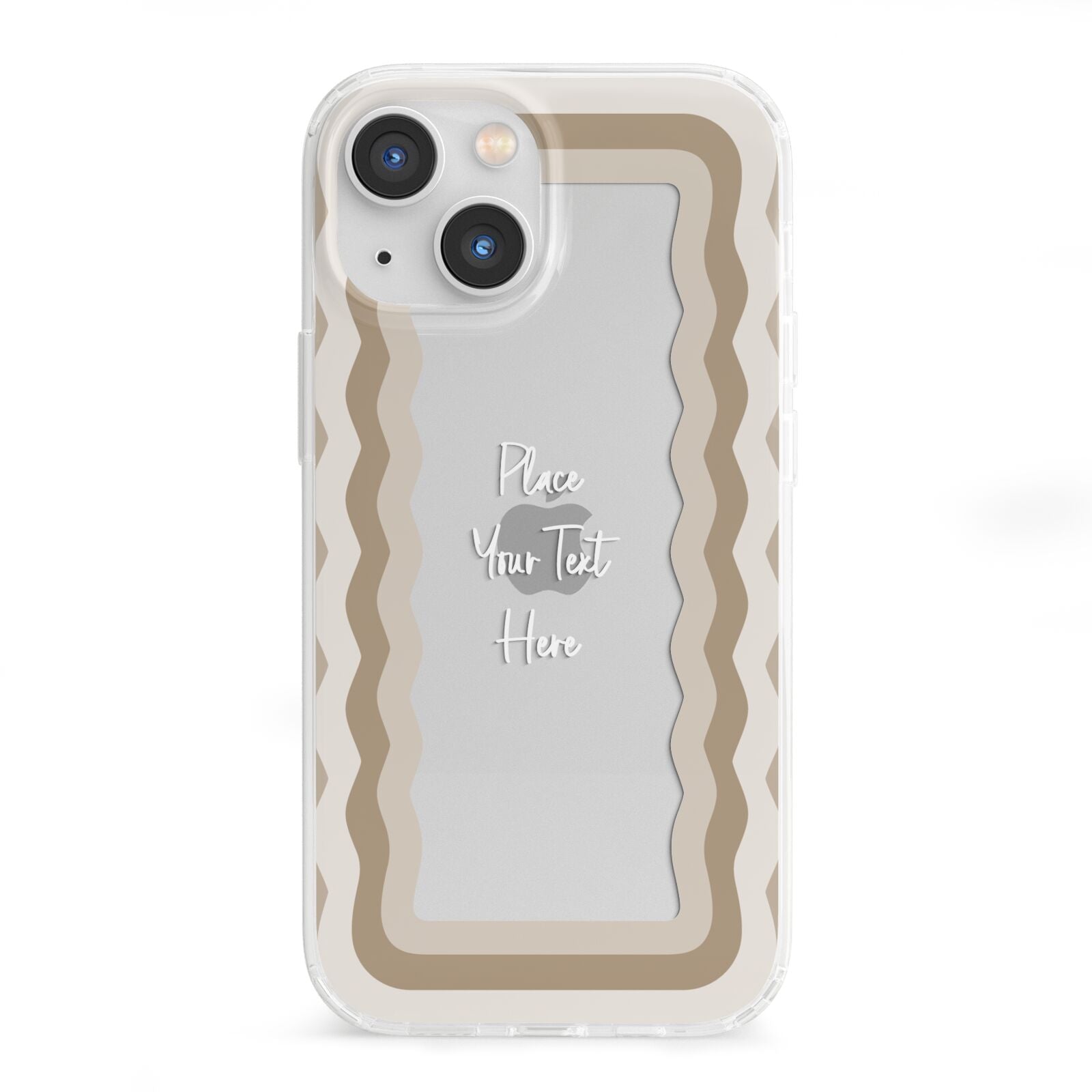 Personalised Mirrored iPhone 13 Mini Clear Bumper Case