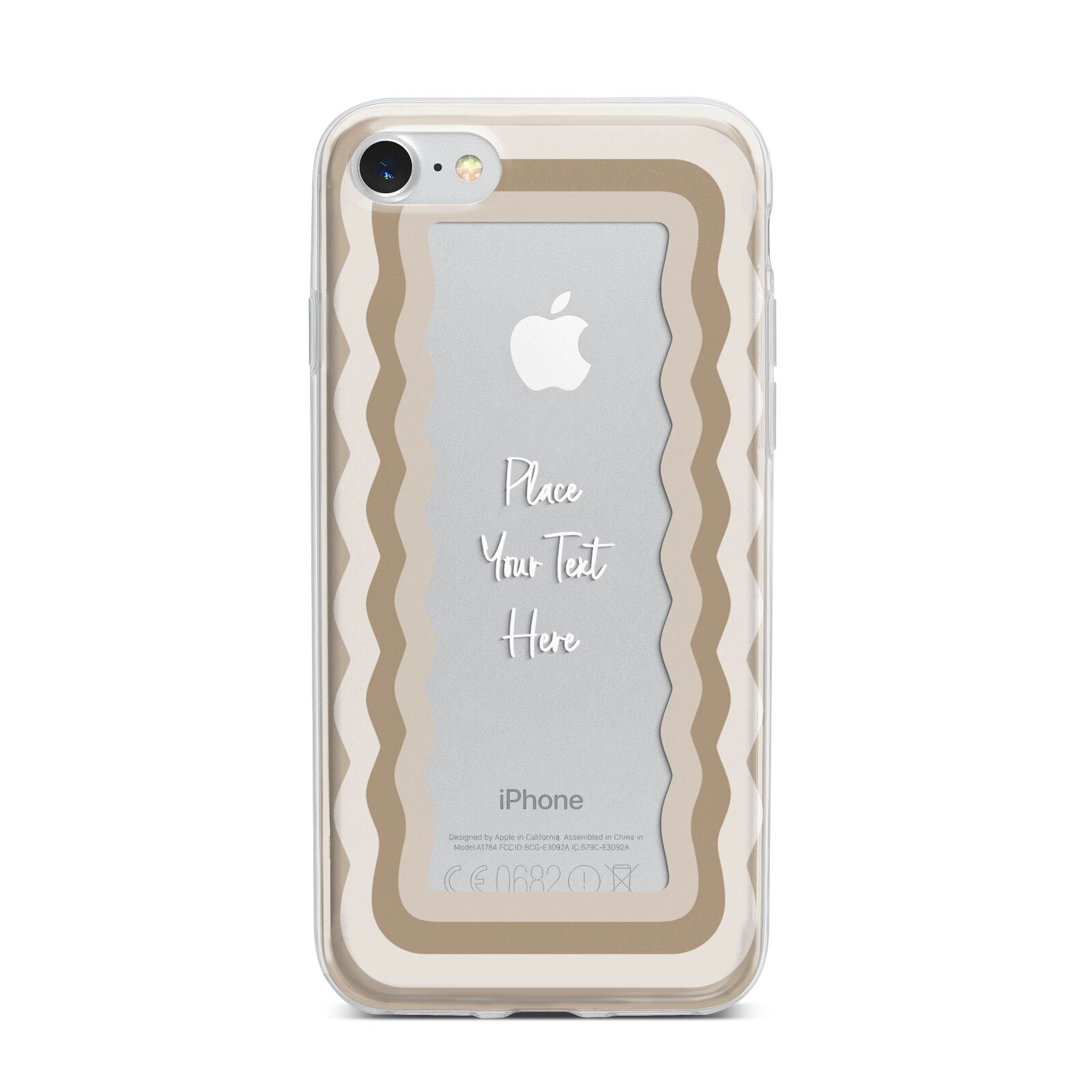 Personalised Mirrored iPhone 7 Bumper Case on Silver iPhone