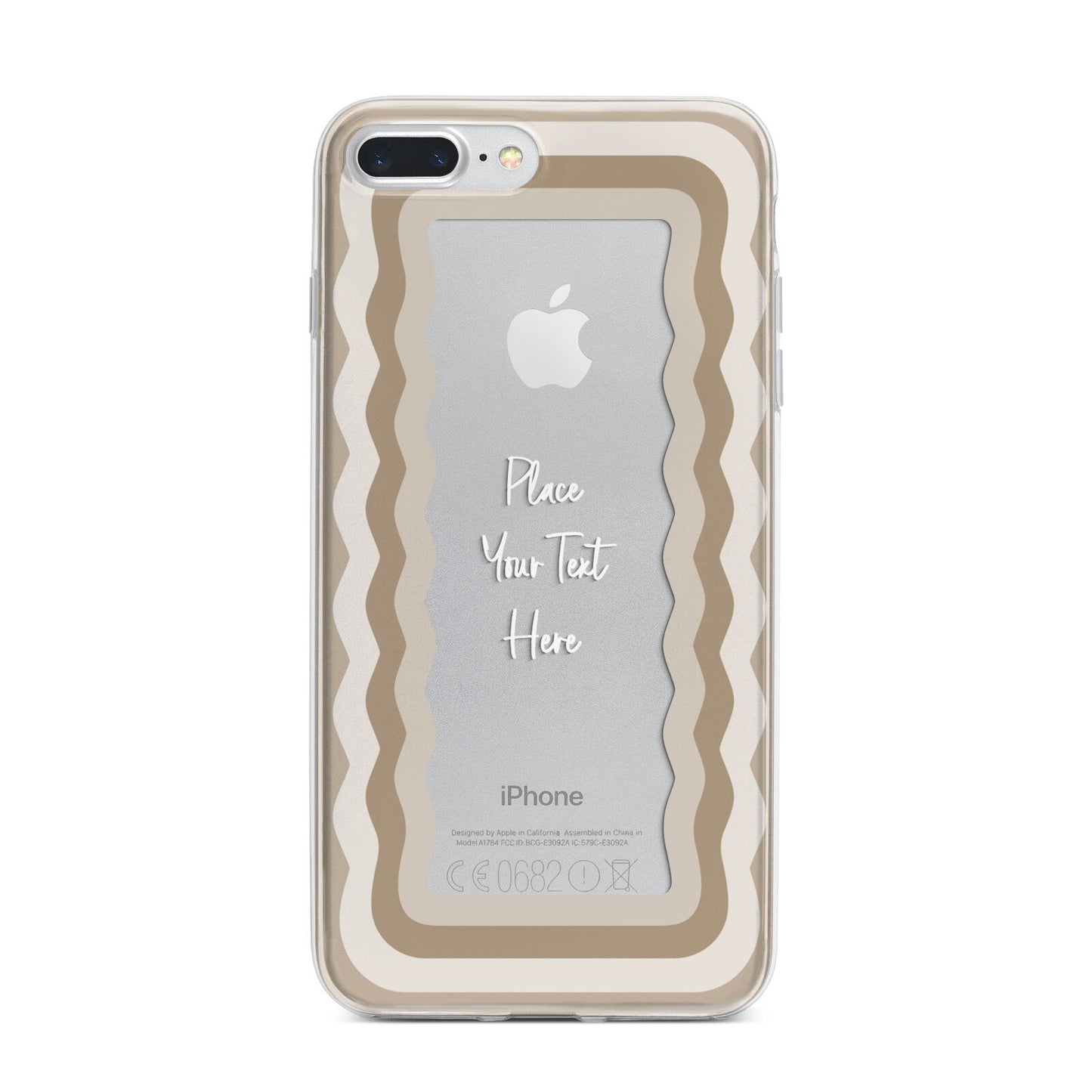 Personalised Mirrored iPhone 7 Plus Bumper Case on Silver iPhone