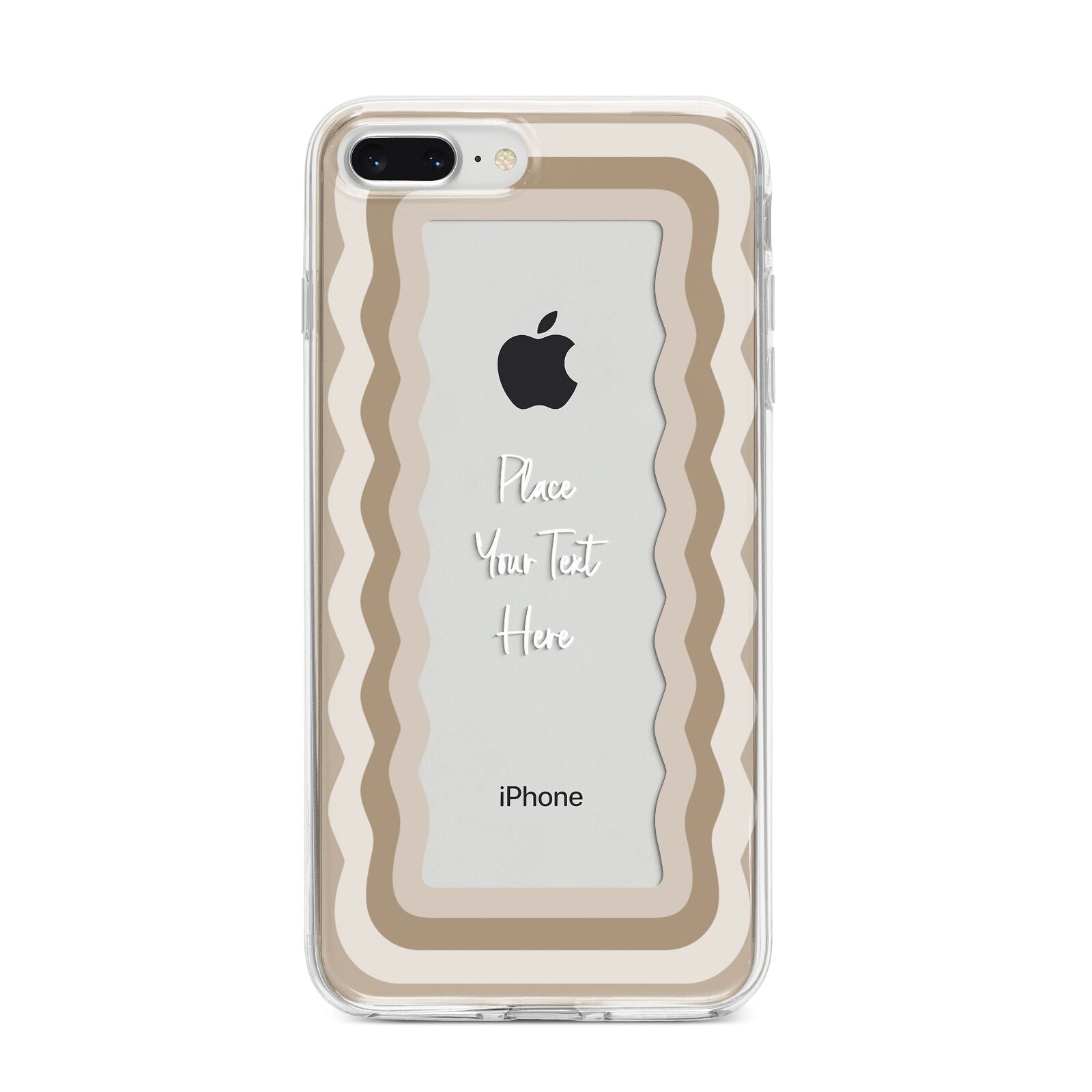 Personalised Mirrored iPhone 8 Plus Bumper Case on Silver iPhone