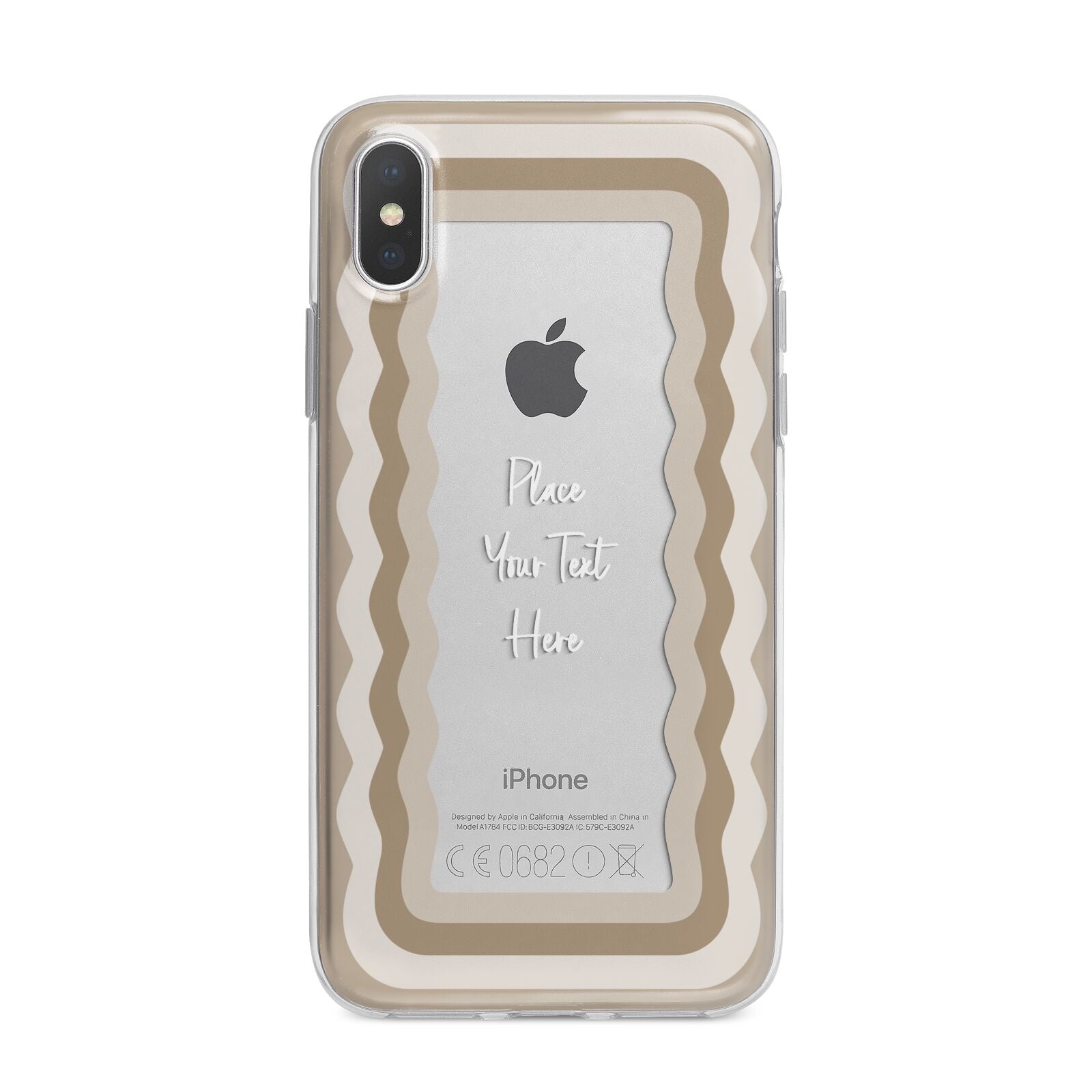 Personalised Mirrored iPhone X Bumper Case on Silver iPhone Alternative Image 1