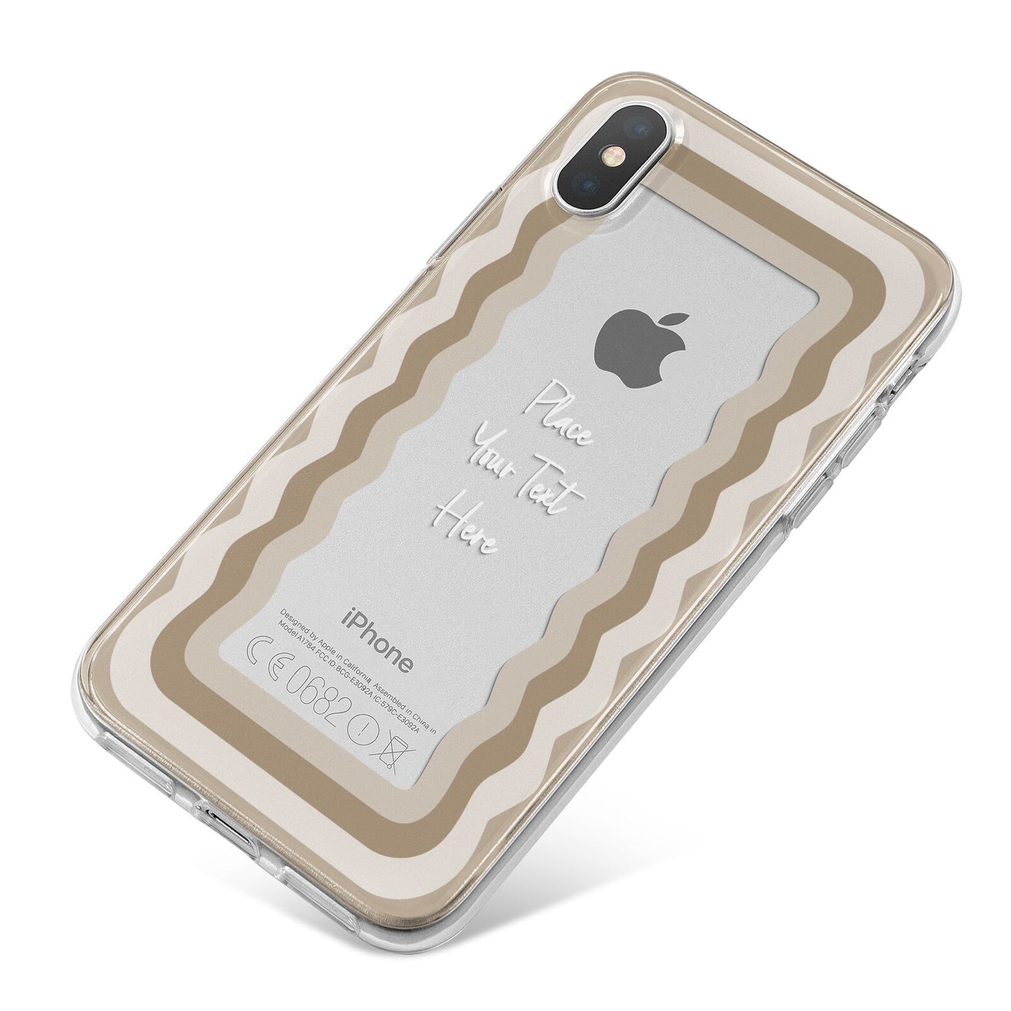 Personalised Mirrored iPhone X Bumper Case on Silver iPhone