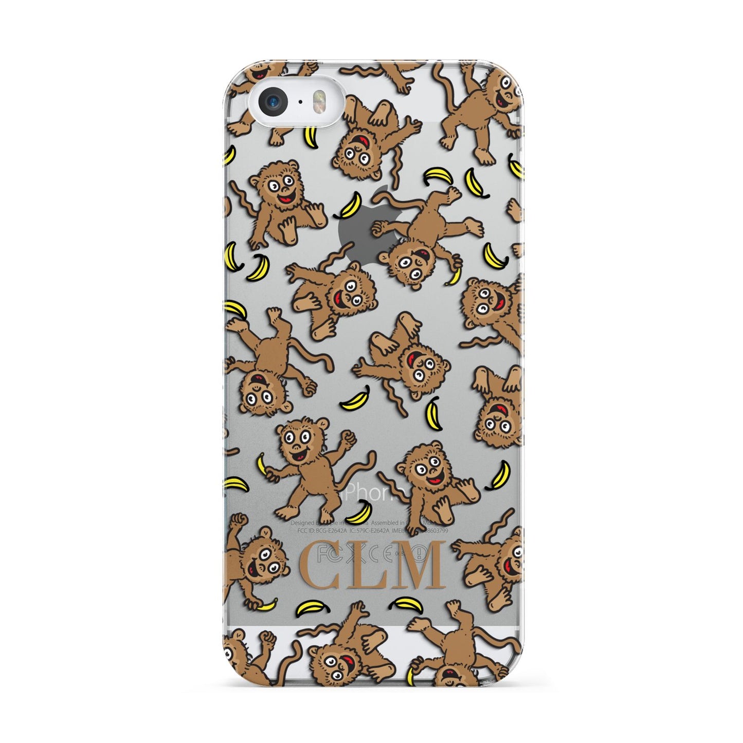 Personalised Monkey Initials Apple iPhone 5 Case