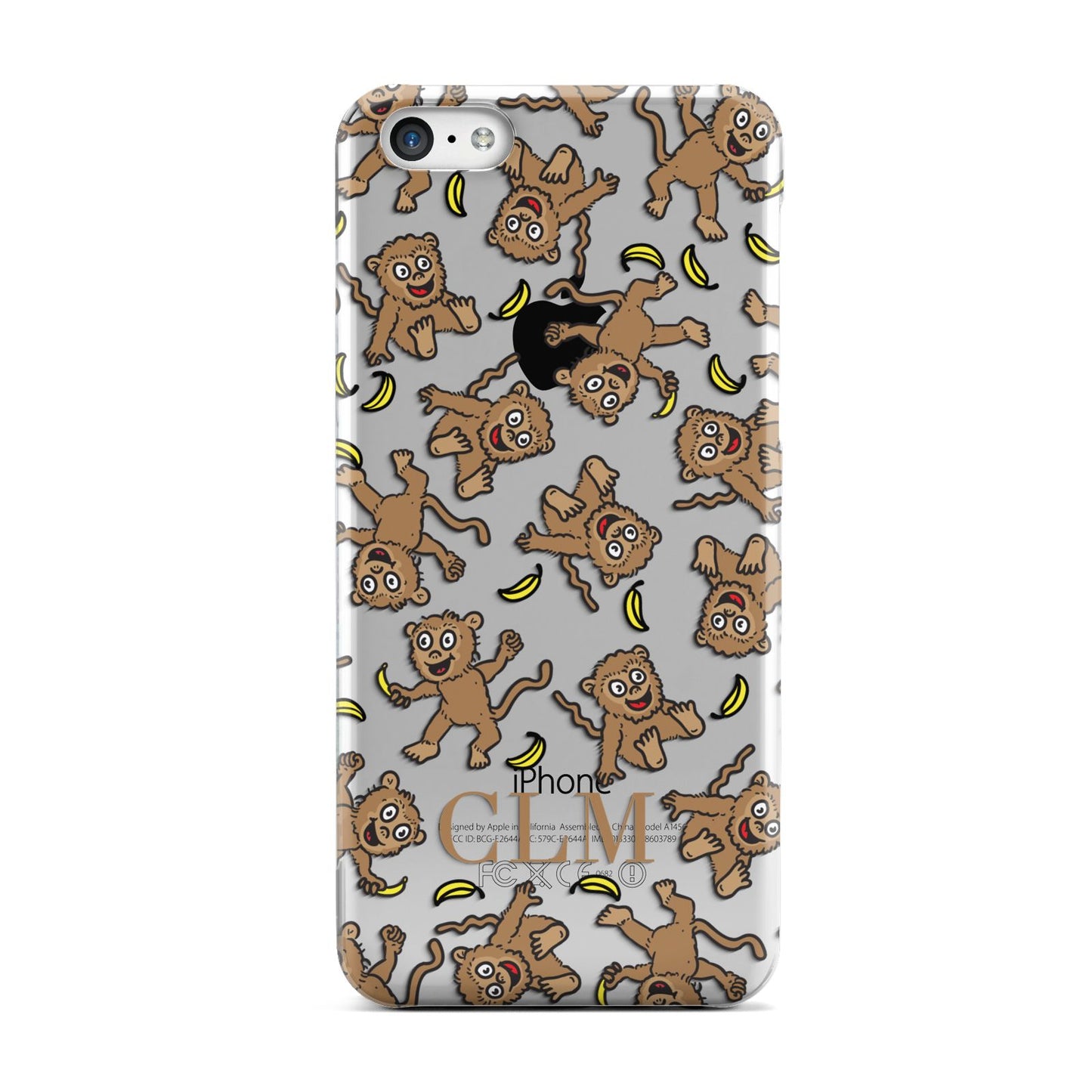 Personalised Monkey Initials Apple iPhone 5c Case