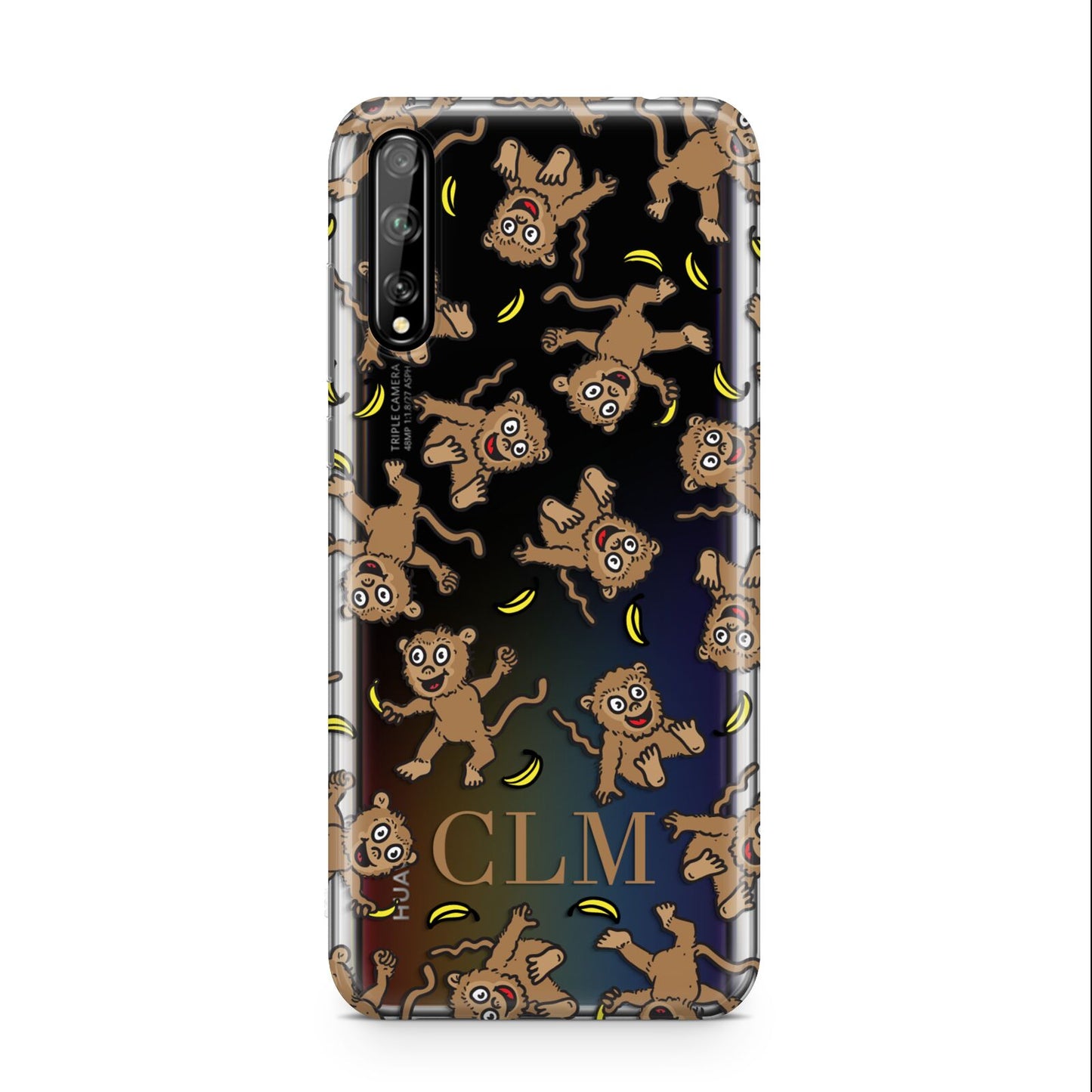 Personalised Monkey Initials Huawei Enjoy 10s Phone Case