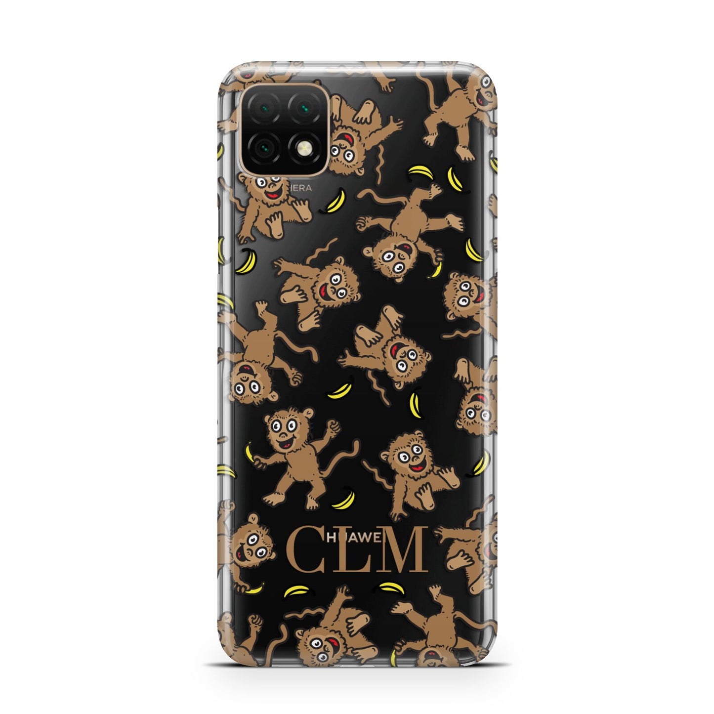 Personalised Monkey Initials Huawei Enjoy 20 Phone Case