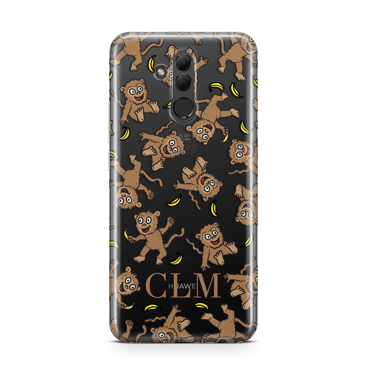 Personalised Monkey Initials Huawei Mate 20 Lite