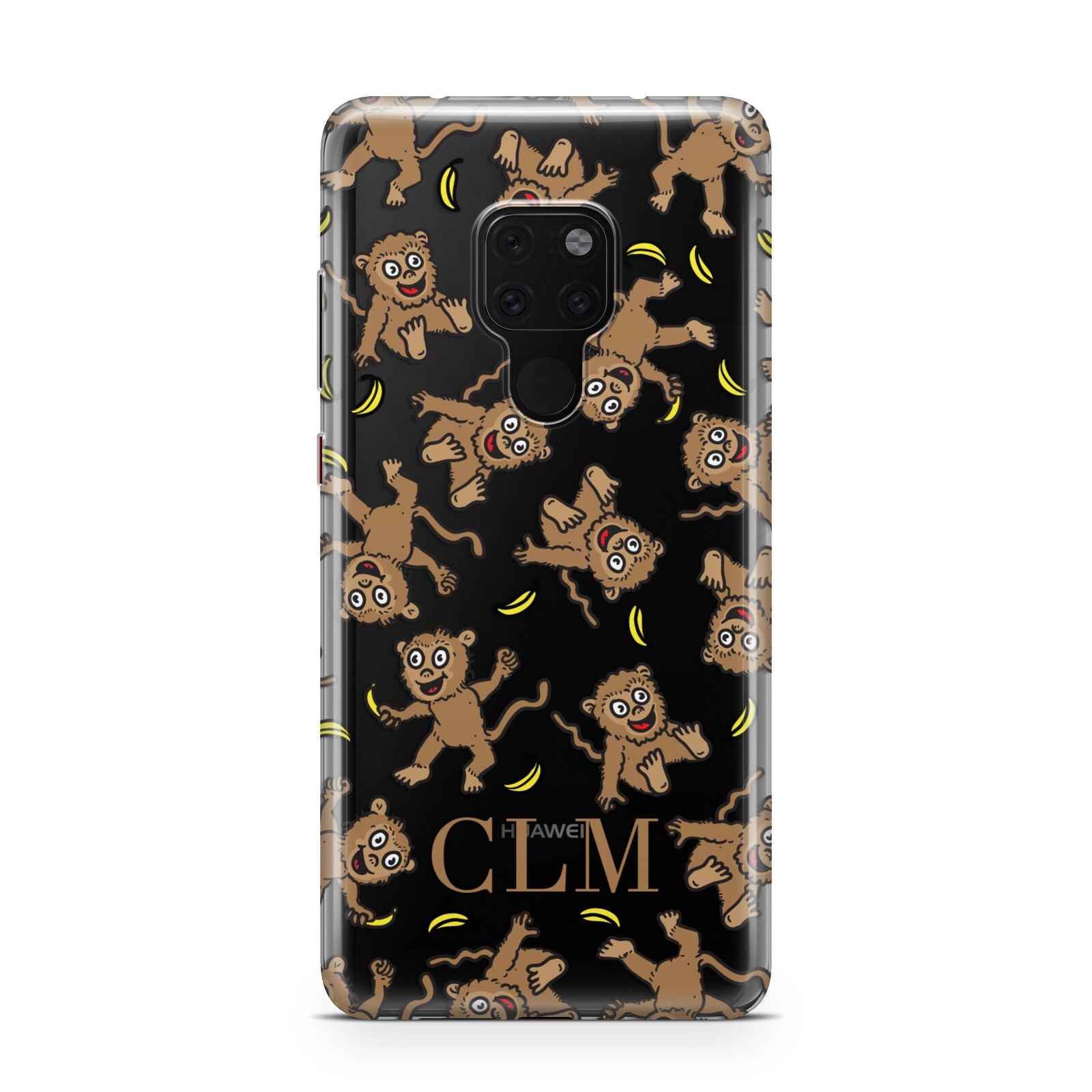 Personalised Monkey Initials Huawei Mate 20 Phone Case