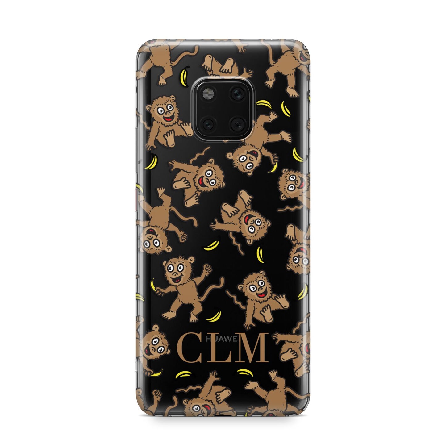 Personalised Monkey Initials Huawei Mate 20 Pro Phone Case