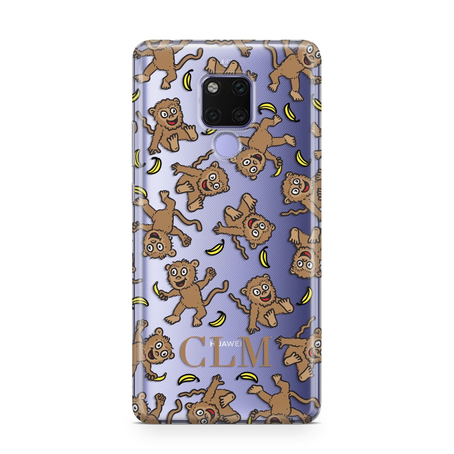 Personalised Monkey Initials Huawei Mate 20X Phone Case