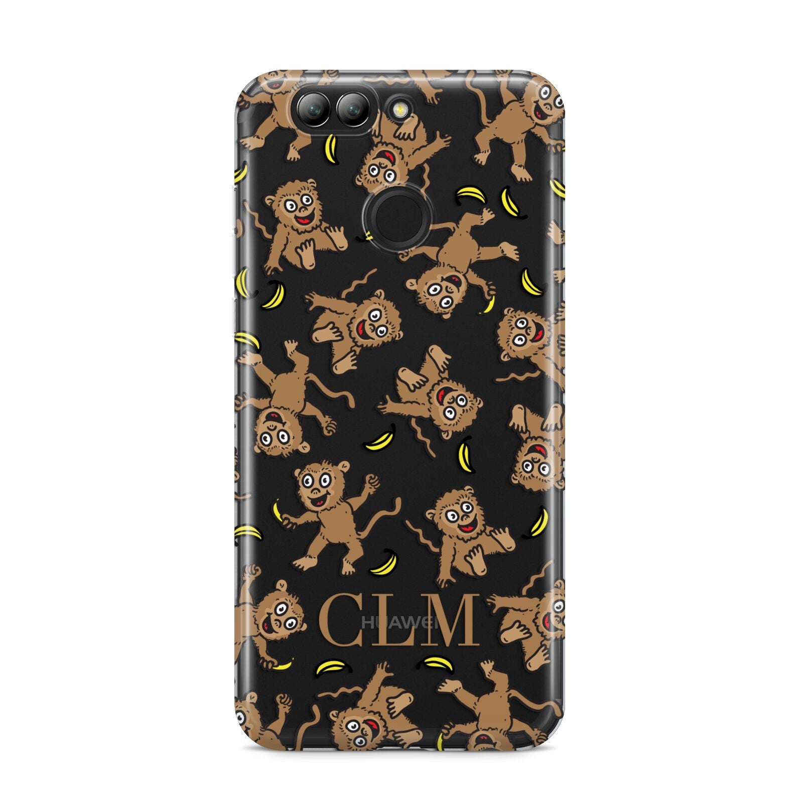 Personalised Monkey Initials Huawei Nova 2s Phone Case