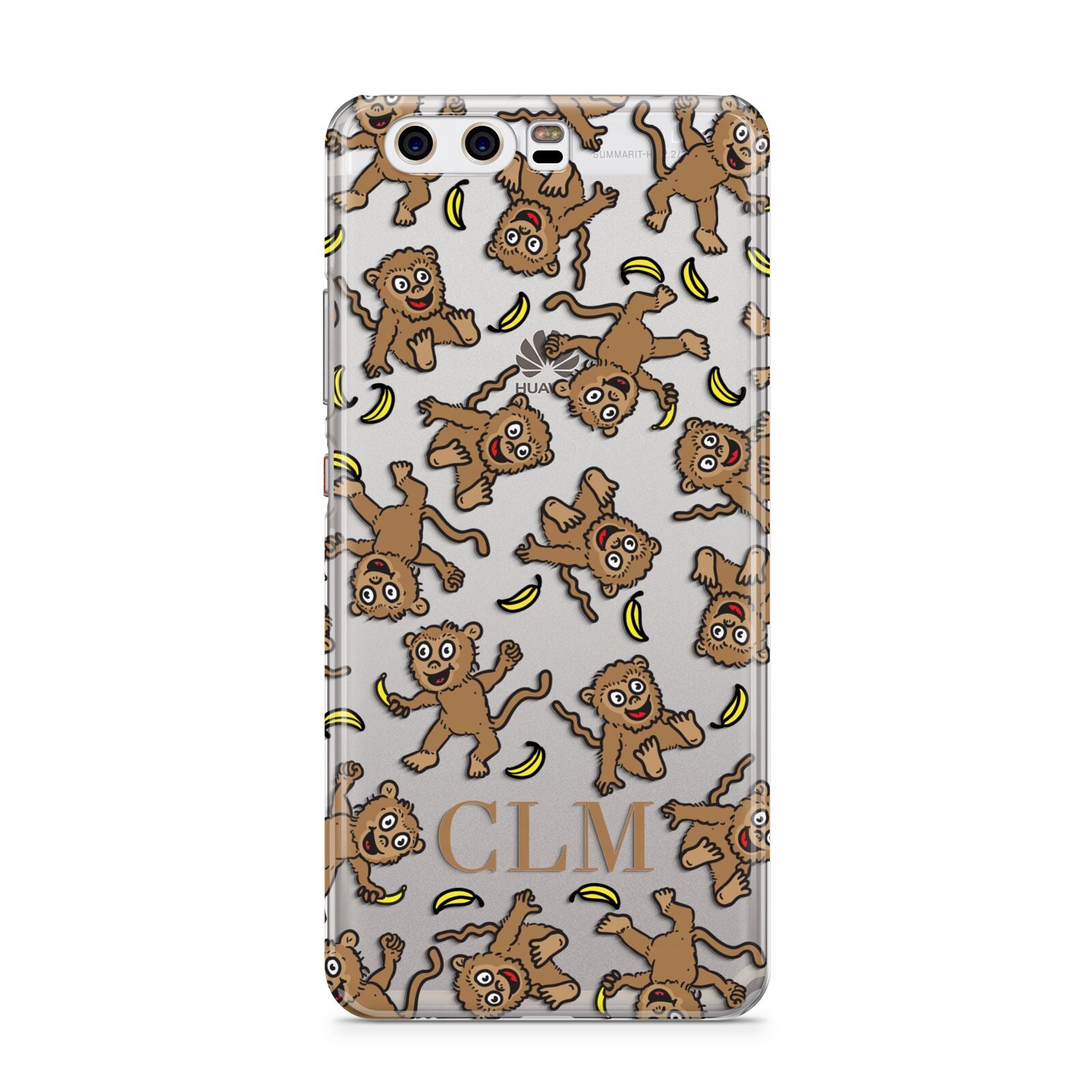 Personalised Monkey Initials Huawei P10 Phone Case