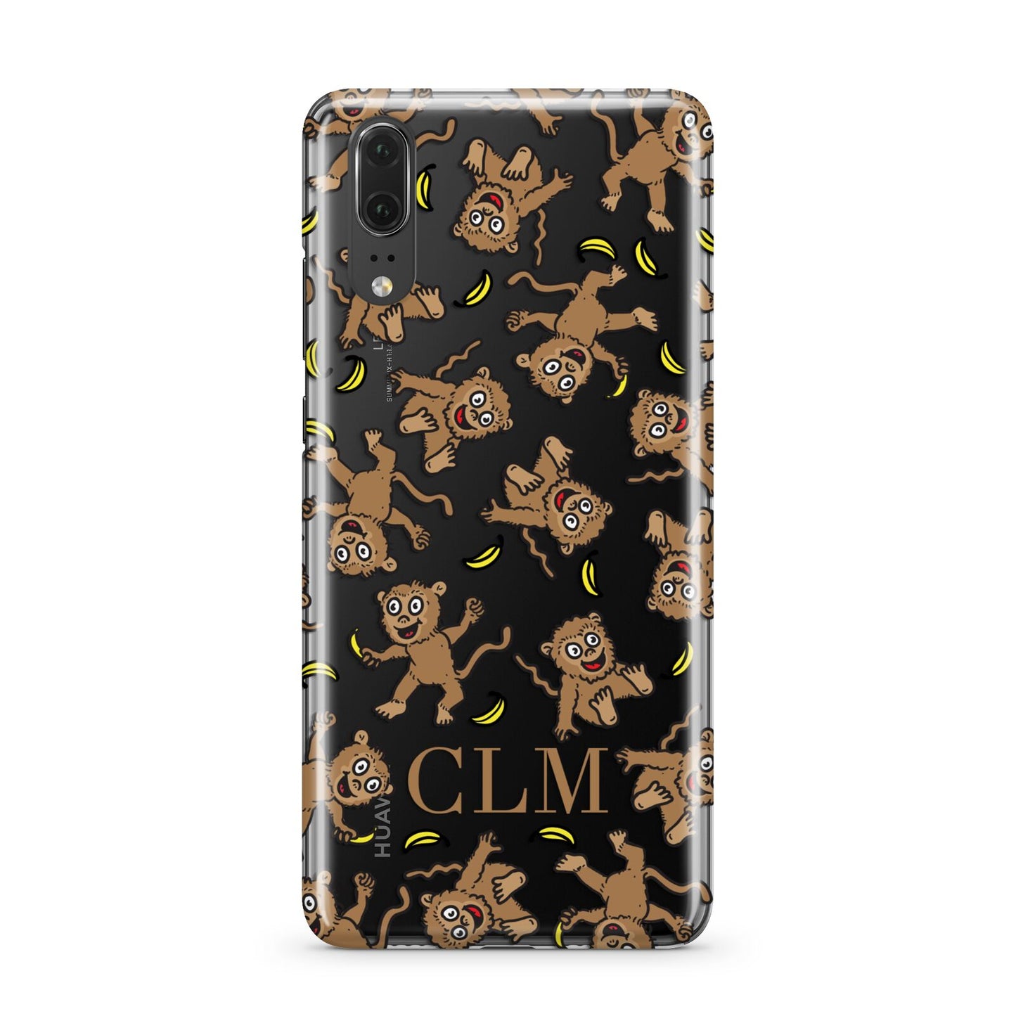 Personalised Monkey Initials Huawei P20 Phone Case