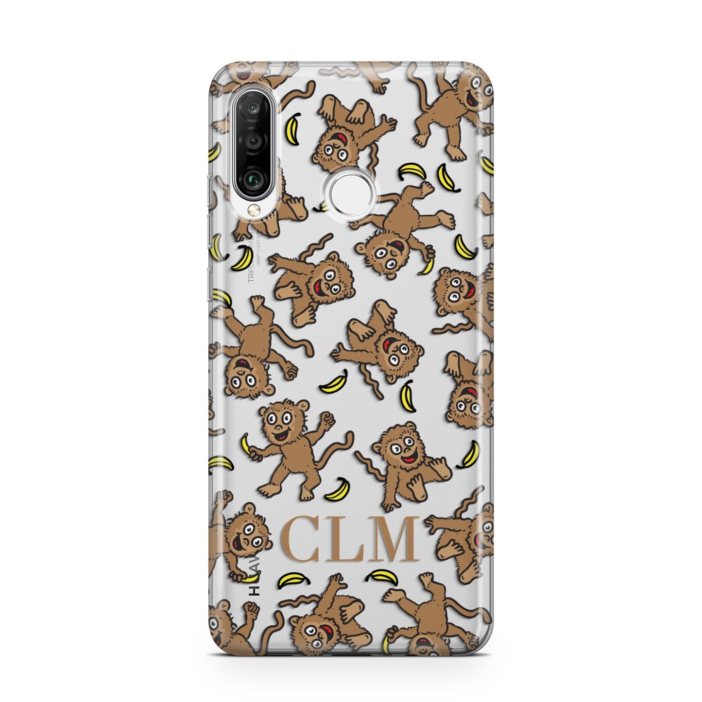 Personalised Monkey Initials Huawei P30 Lite Phone Case