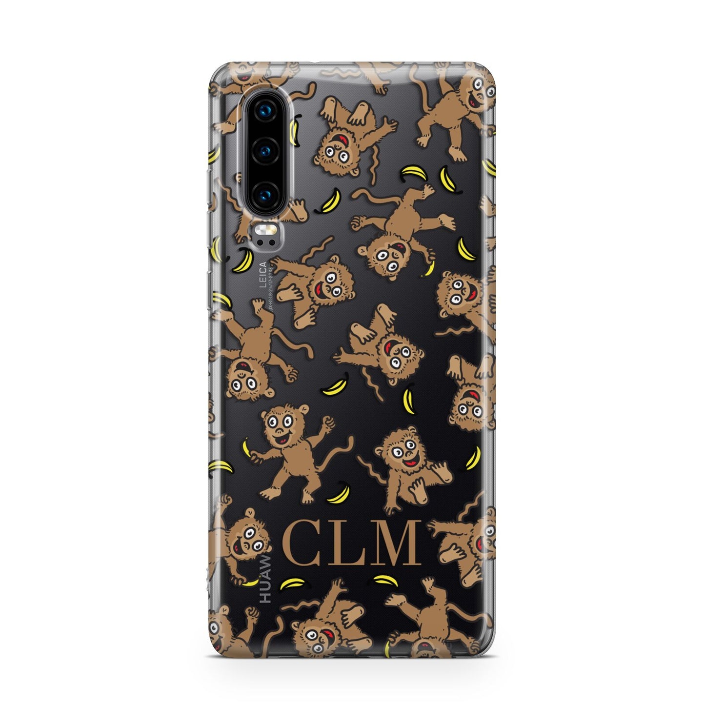 Personalised Monkey Initials Huawei P30 Phone Case