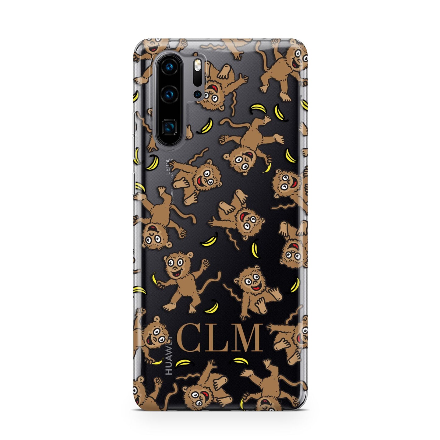 Personalised Monkey Initials Huawei P30 Pro Phone Case