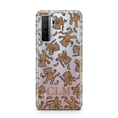 Personalised Monkey Initials Huawei P40 Lite 5G Phone Case