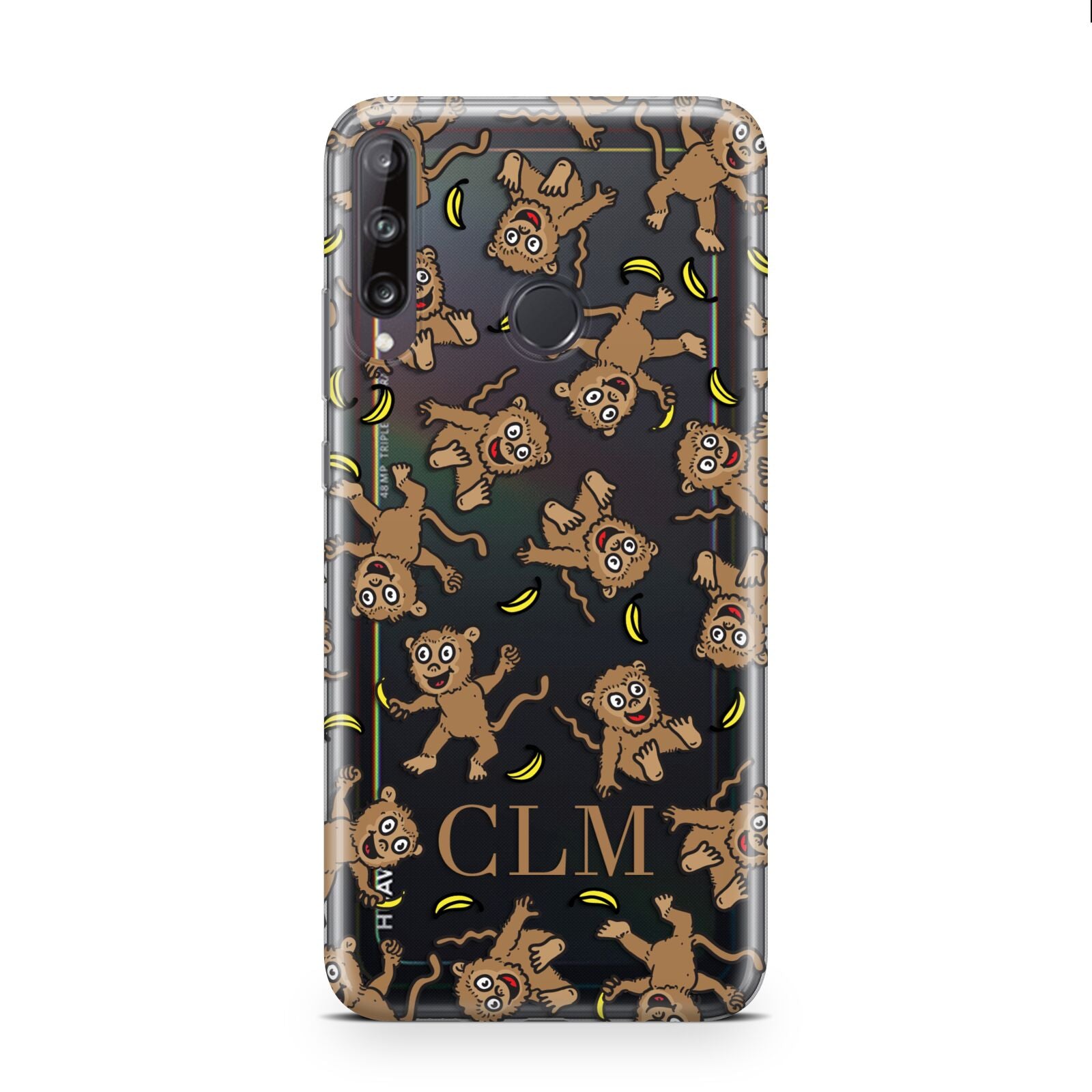 Personalised Monkey Initials Huawei P40 Lite E Phone Case