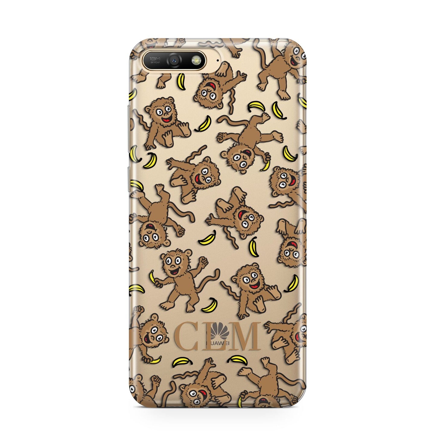 Personalised Monkey Initials Huawei Y6 2018