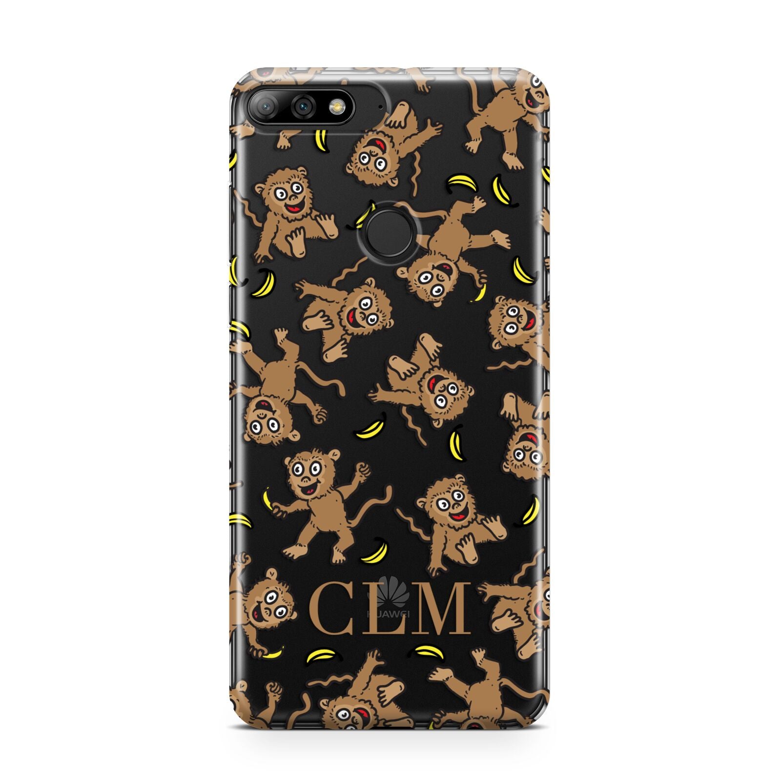 Personalised Monkey Initials Huawei Y7 2018