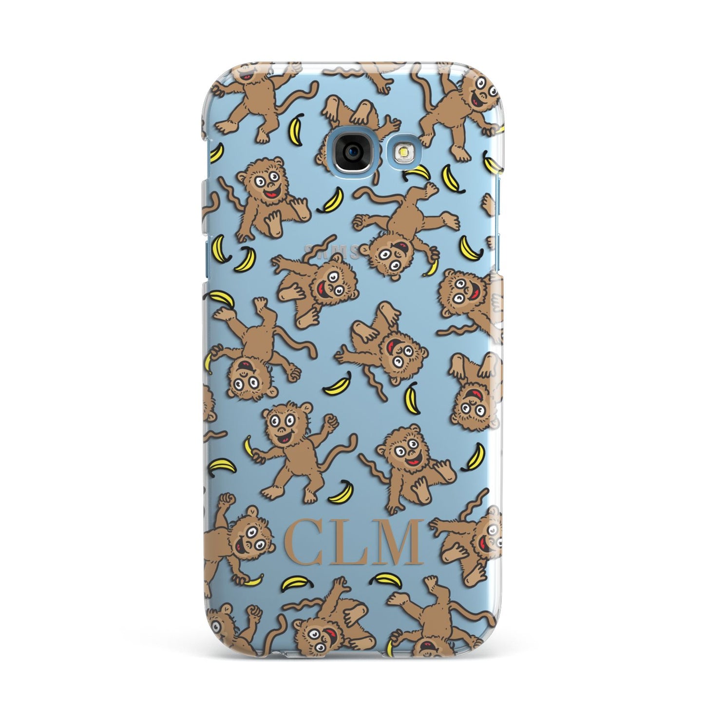 Personalised Monkey Initials Samsung Galaxy A7 2017 Case