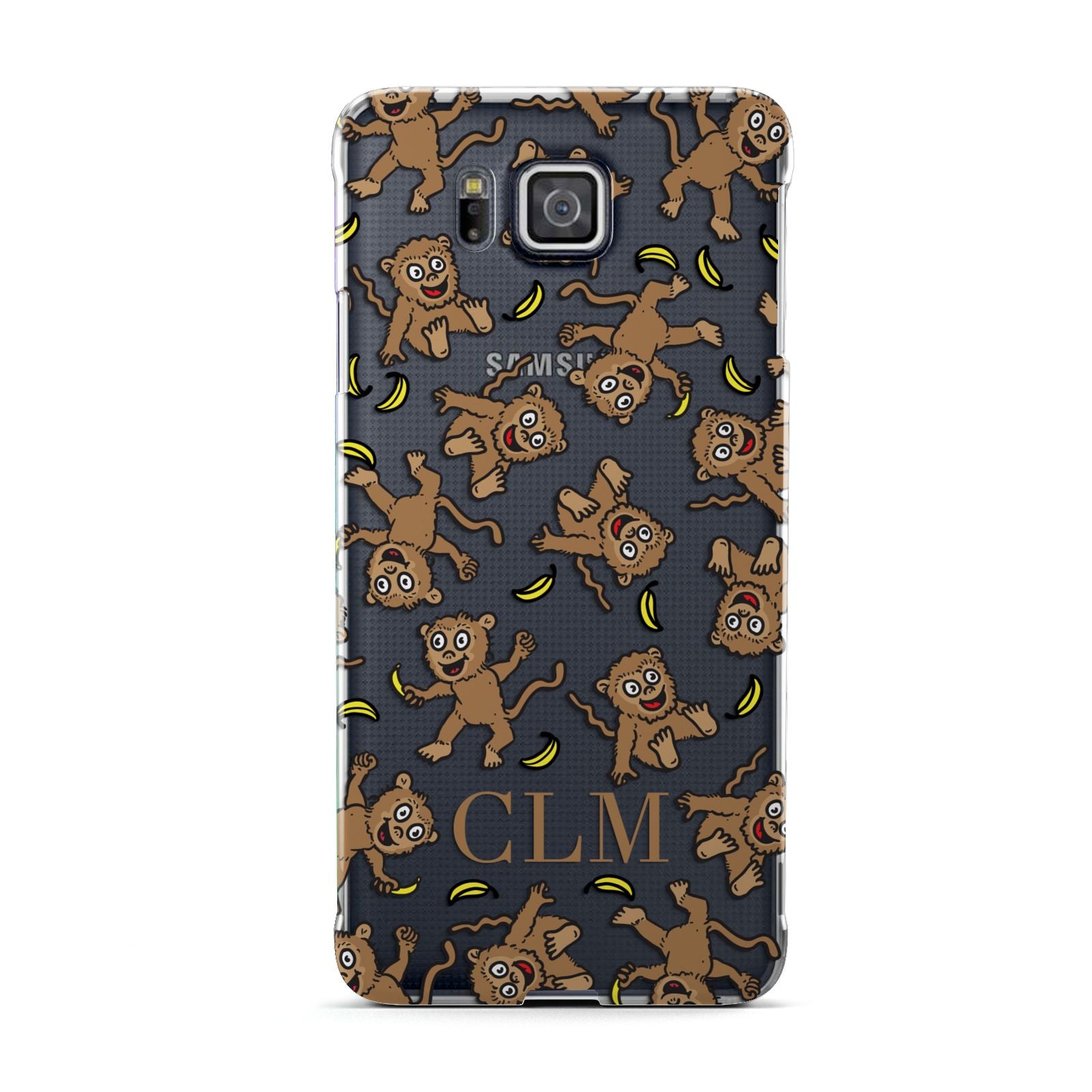 Personalised Monkey Initials Samsung Galaxy Alpha Case