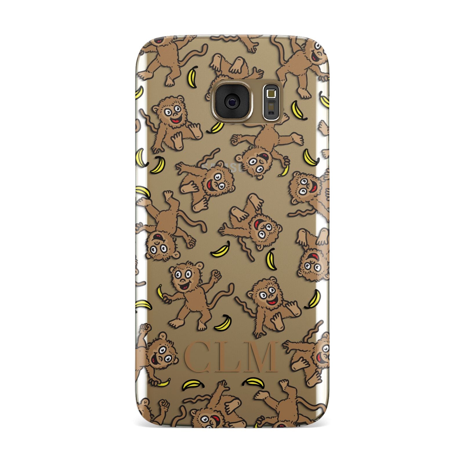 Personalised Monkey Initials Samsung Galaxy Case