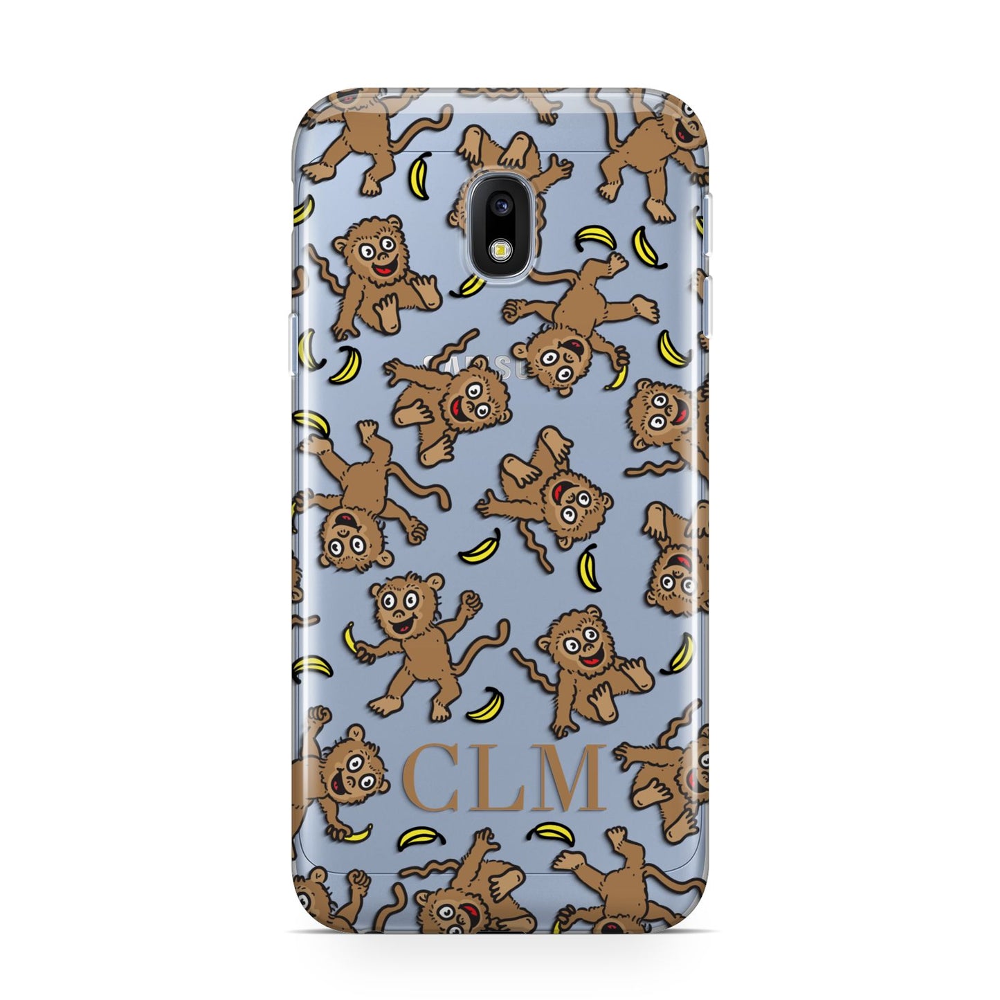 Personalised Monkey Initials Samsung Galaxy J3 2017 Case