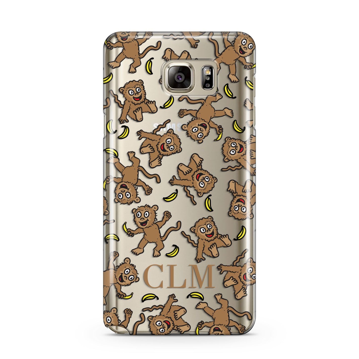 Personalised Monkey Initials Samsung Galaxy Note 5 Case