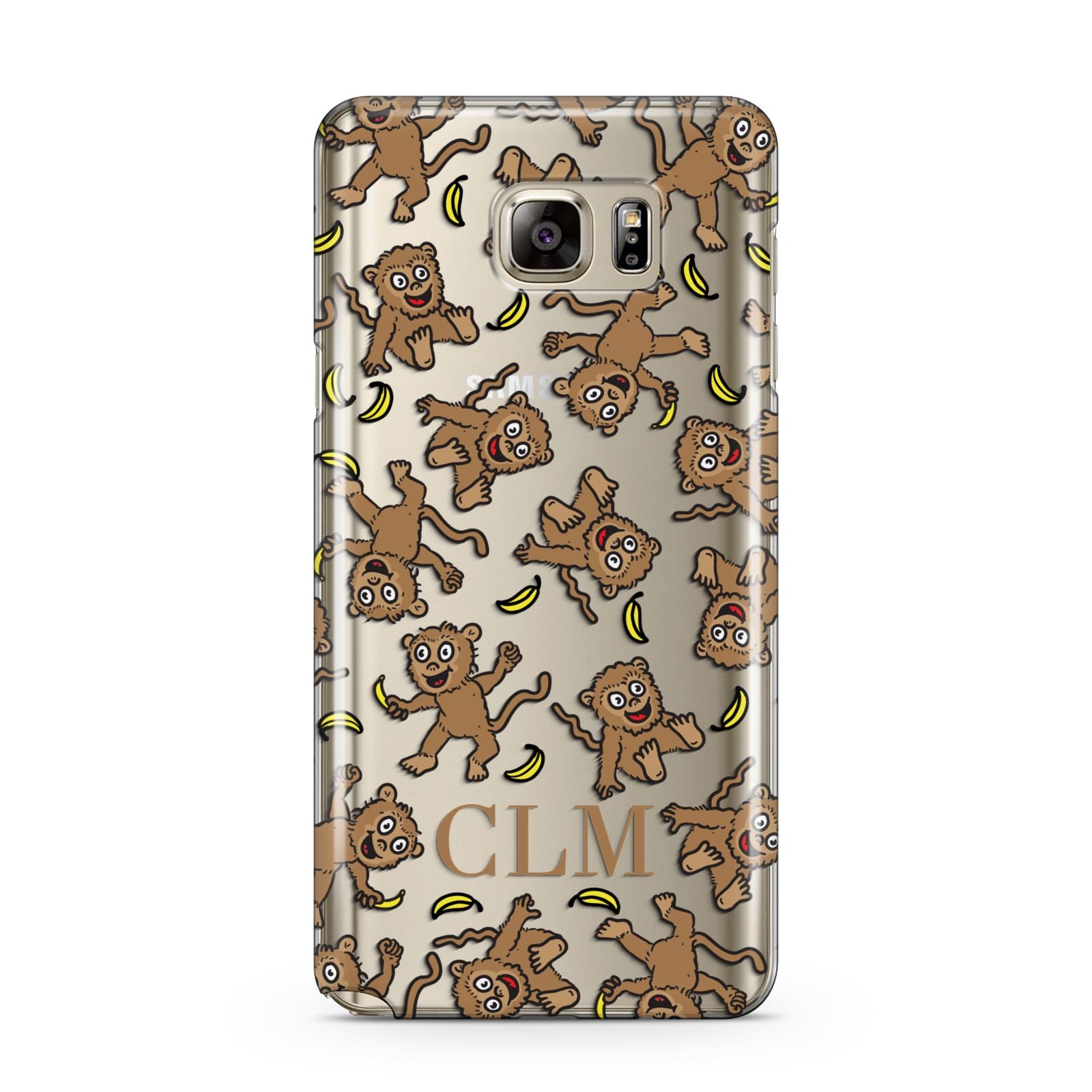 Personalised Monkey Initials Samsung Galaxy Note 5 Case