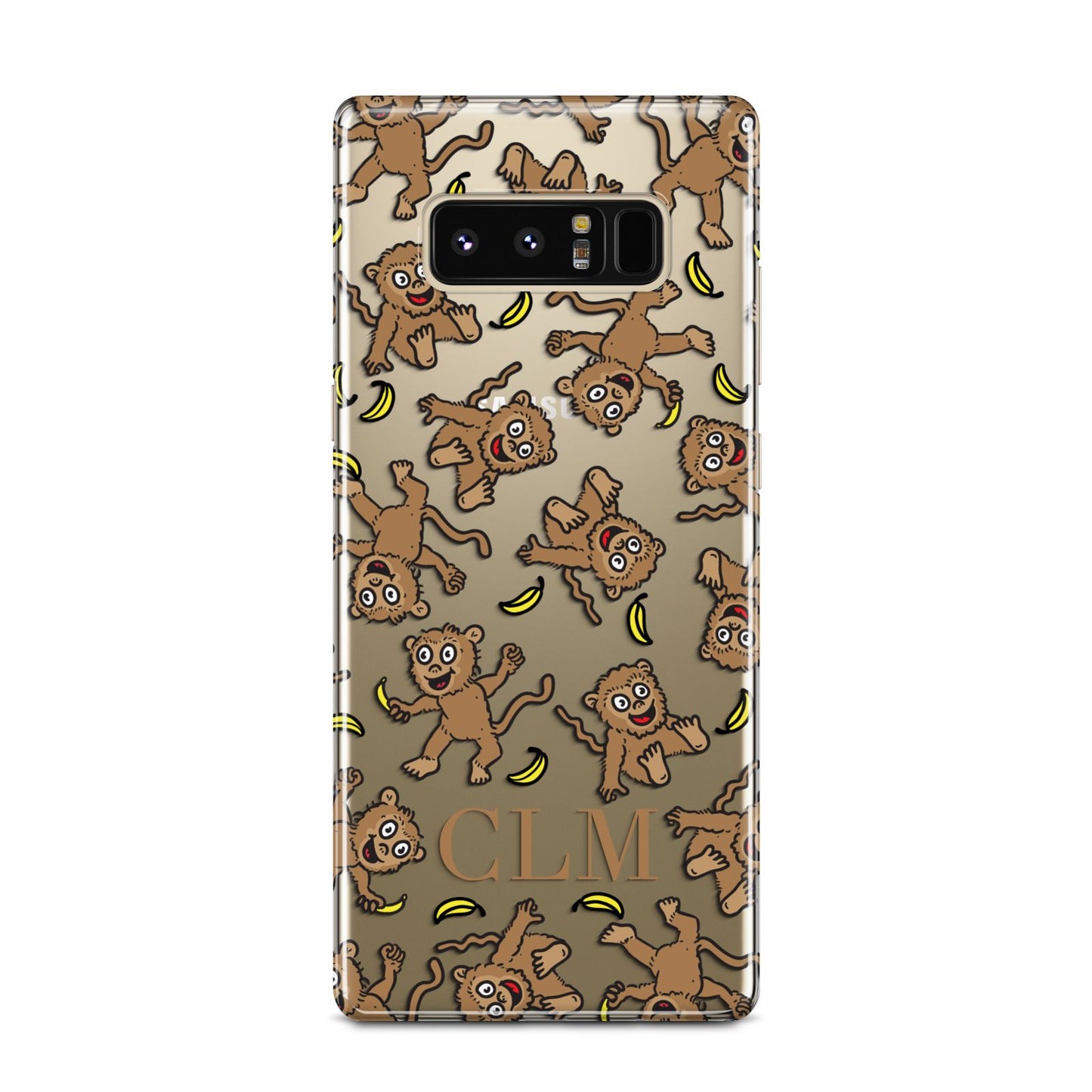 Personalised Monkey Initials Samsung Galaxy Note 8 Case