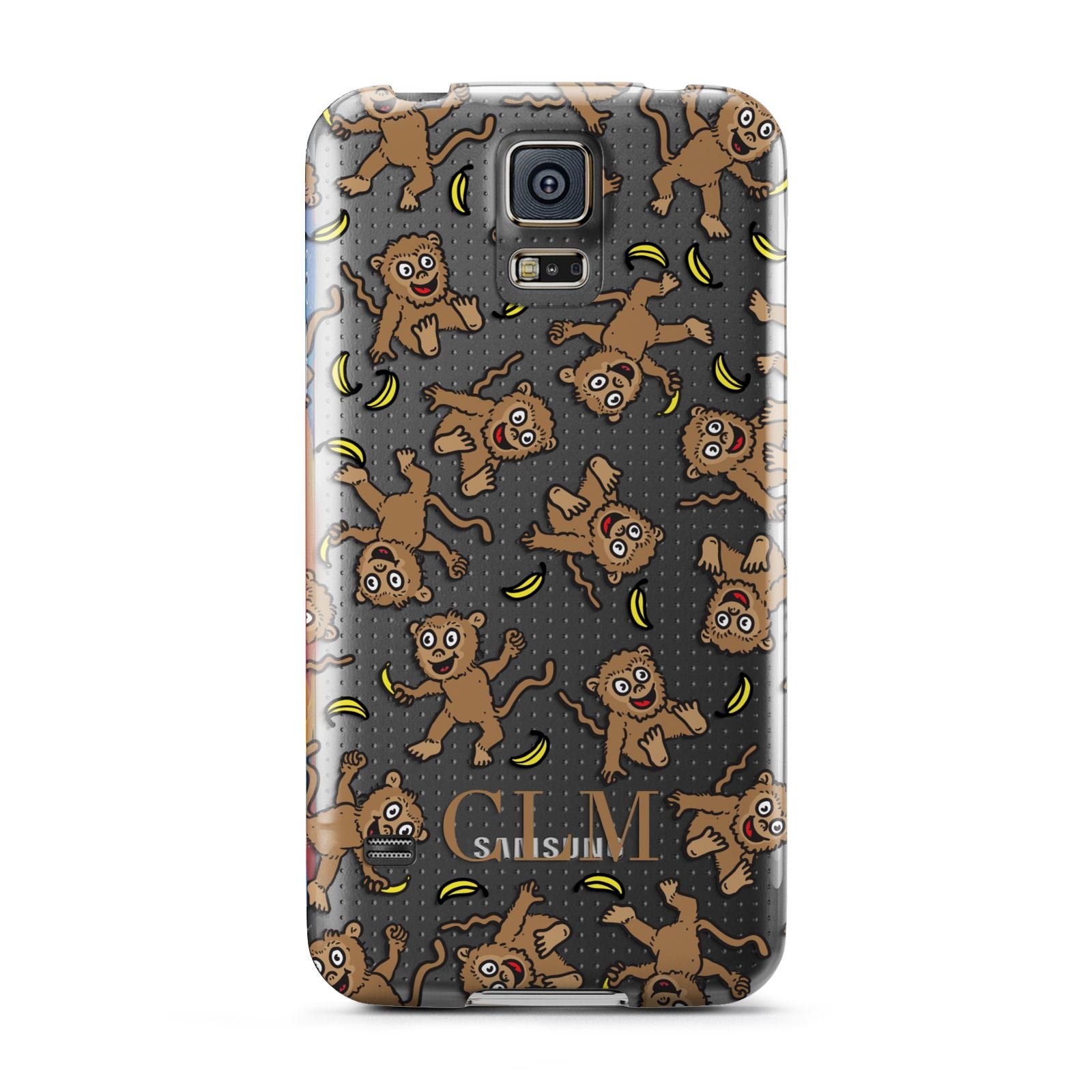 Personalised Monkey Initials Samsung Galaxy S5 Case