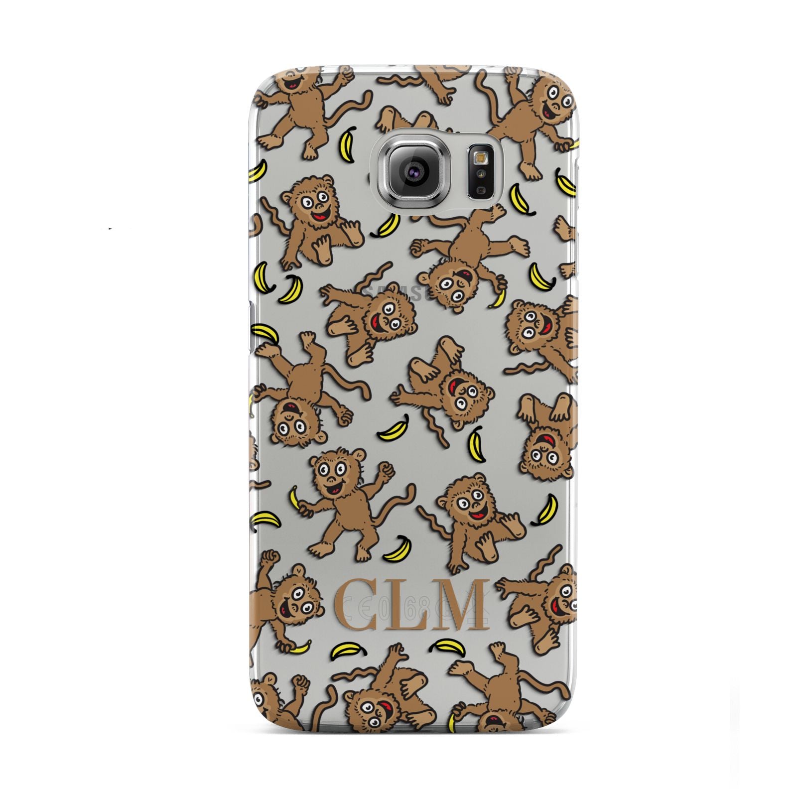 Personalised Monkey Initials Samsung Galaxy S6 Case