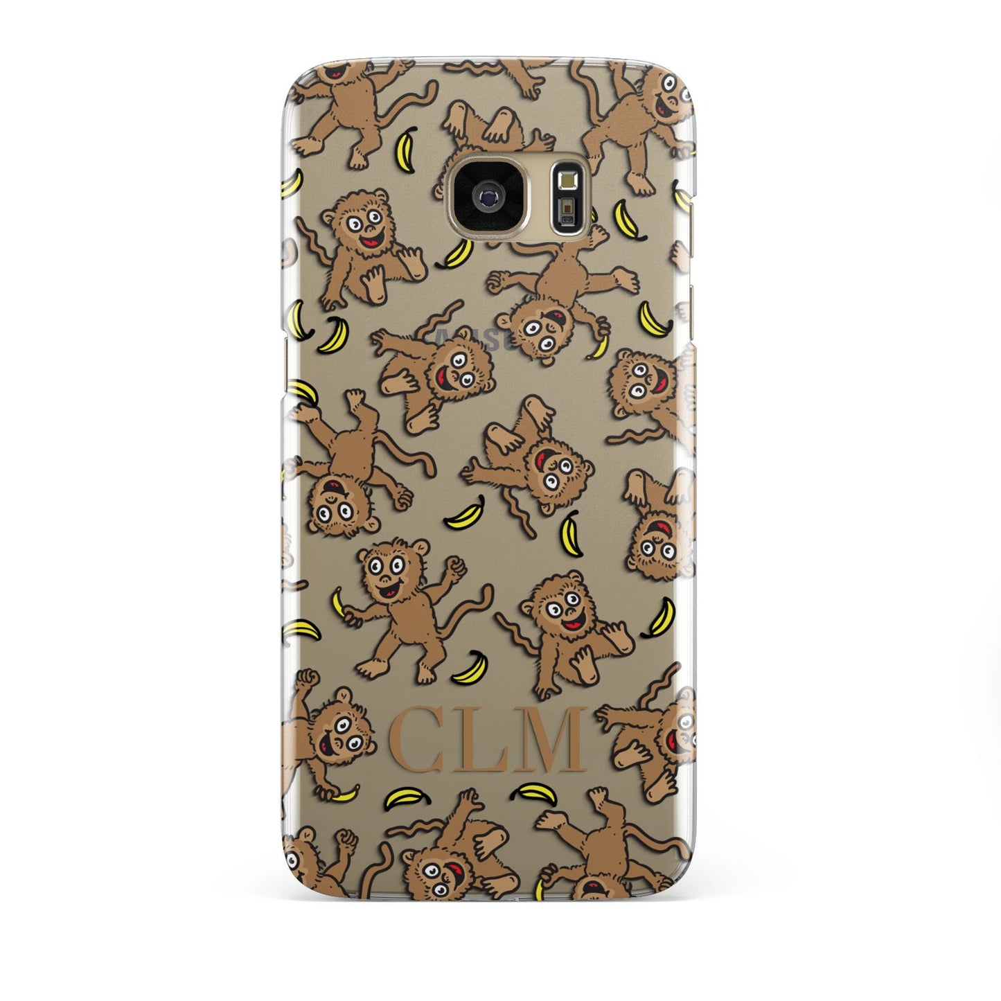 Personalised Monkey Initials Samsung Galaxy S7 Edge Case