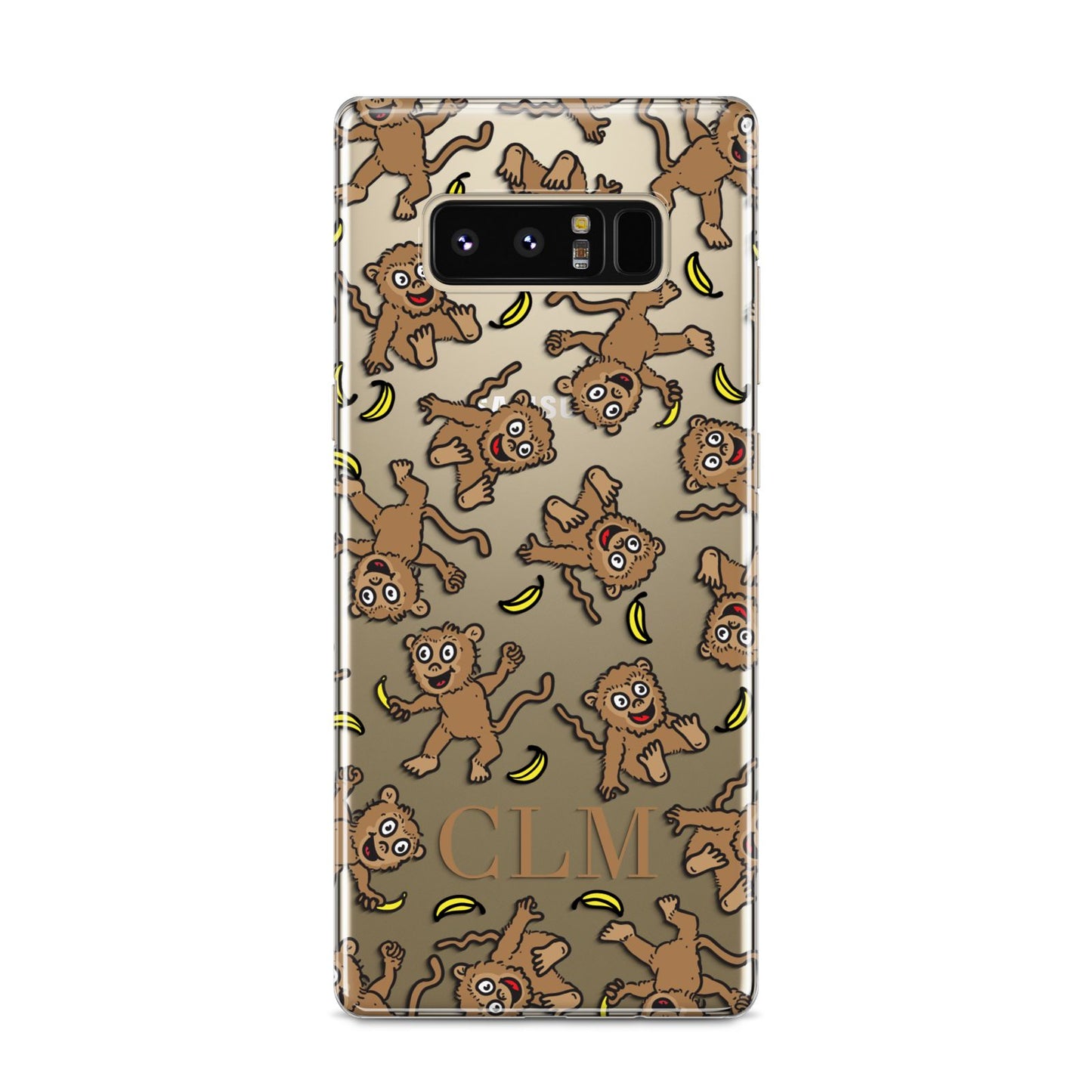 Personalised Monkey Initials Samsung Galaxy S8 Case